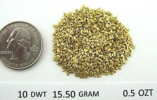 Alaskan Yukon Gold Rush Nuggets #20 Mesh 1/2 Troy Oz 15.5 Grams Or 10 Dwt Bc Flake