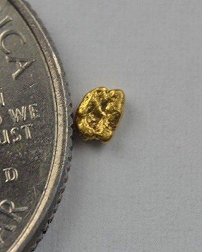 Alaskan-Yukon Bc Gold Rush Natural Nugget 0.11 Grams Genuine Alaska .10-.34