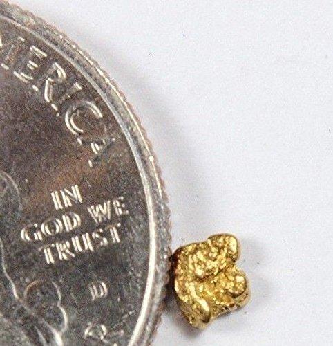 Alaskan-Yukon Bc Gold Rush Natural Nugget 0.18 Grams Genuine Alaska .10-.34