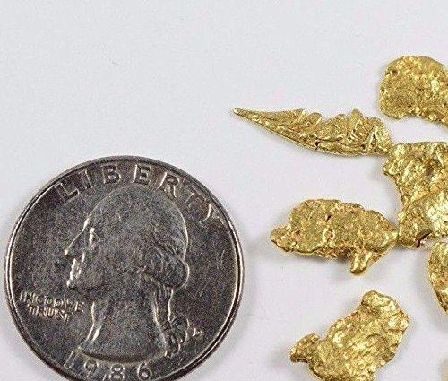 Alaskan-Yukon Bc Natural Gold Nugget #4 Mesh 2 Grams Alaskan Flake Nuggets