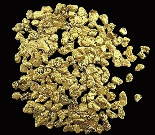 Alaskan Yukon Gold Rush Nuggets 5 Zt Total 1-Ozt # 6 8 10 12 & 14 Mesh Each Bc Flake
