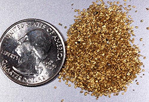 Alaskan Yukon Gold Rush Nuggets #50 Mesh 10 Grams Of Super -Super Small Fines Bc Flake
