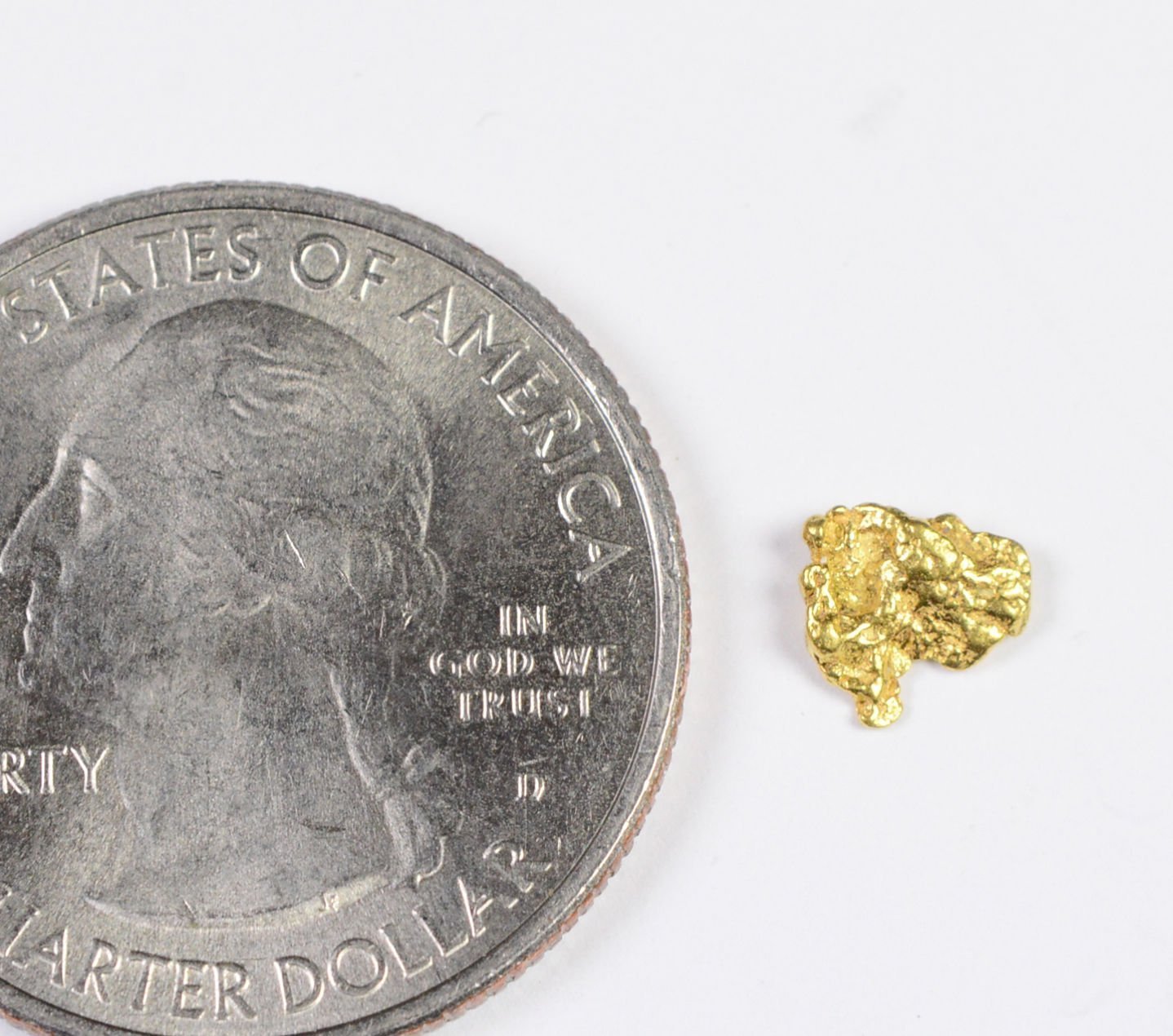Alaskan-Yukon Bc Gold Rush Natural Nugget 0.28 Grams Genuine Alaska .10-.34