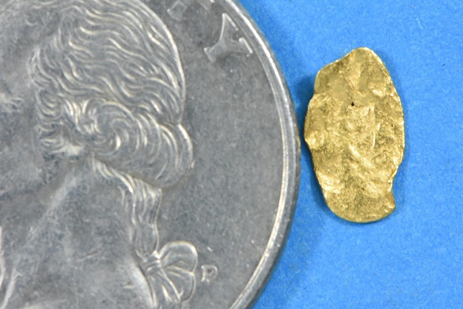 Alaskan-Yukon Bc Gold Rush Natural Nugget 0.19 Grams Genuine Alaska .10-.34