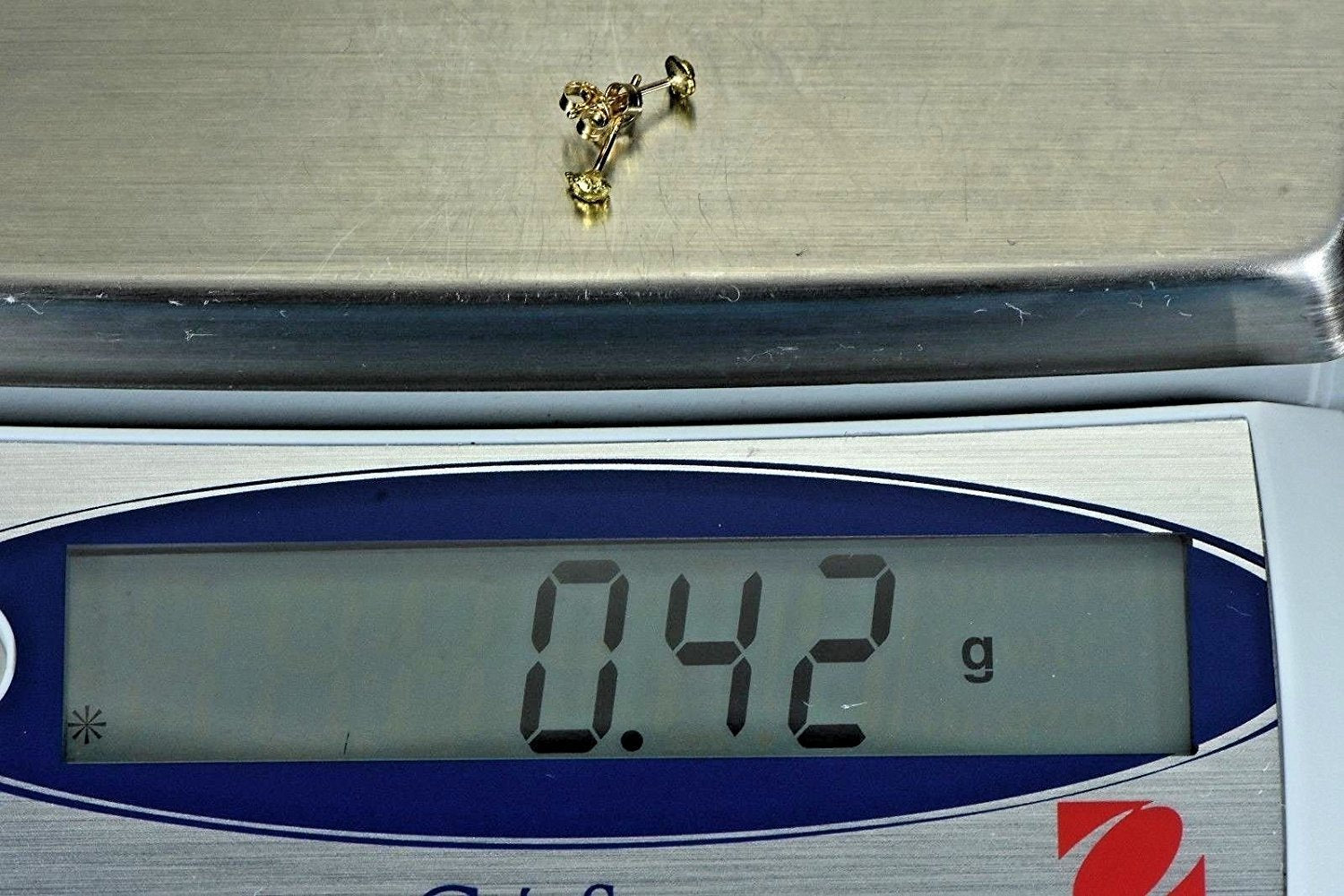 Alaskan-Yukon Bc Natural Gold Nugget Stud Earrings .40 To .50 Grams Alaskan