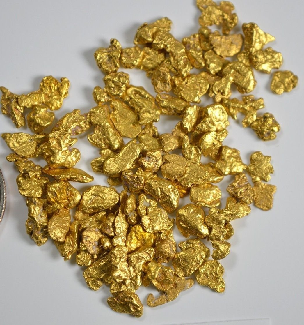 Alaskan Yukon Bc Gold Rush Nuggets #6 Mesh 2 Troy Ounce 62.2 Gram 40 Dwt Flake