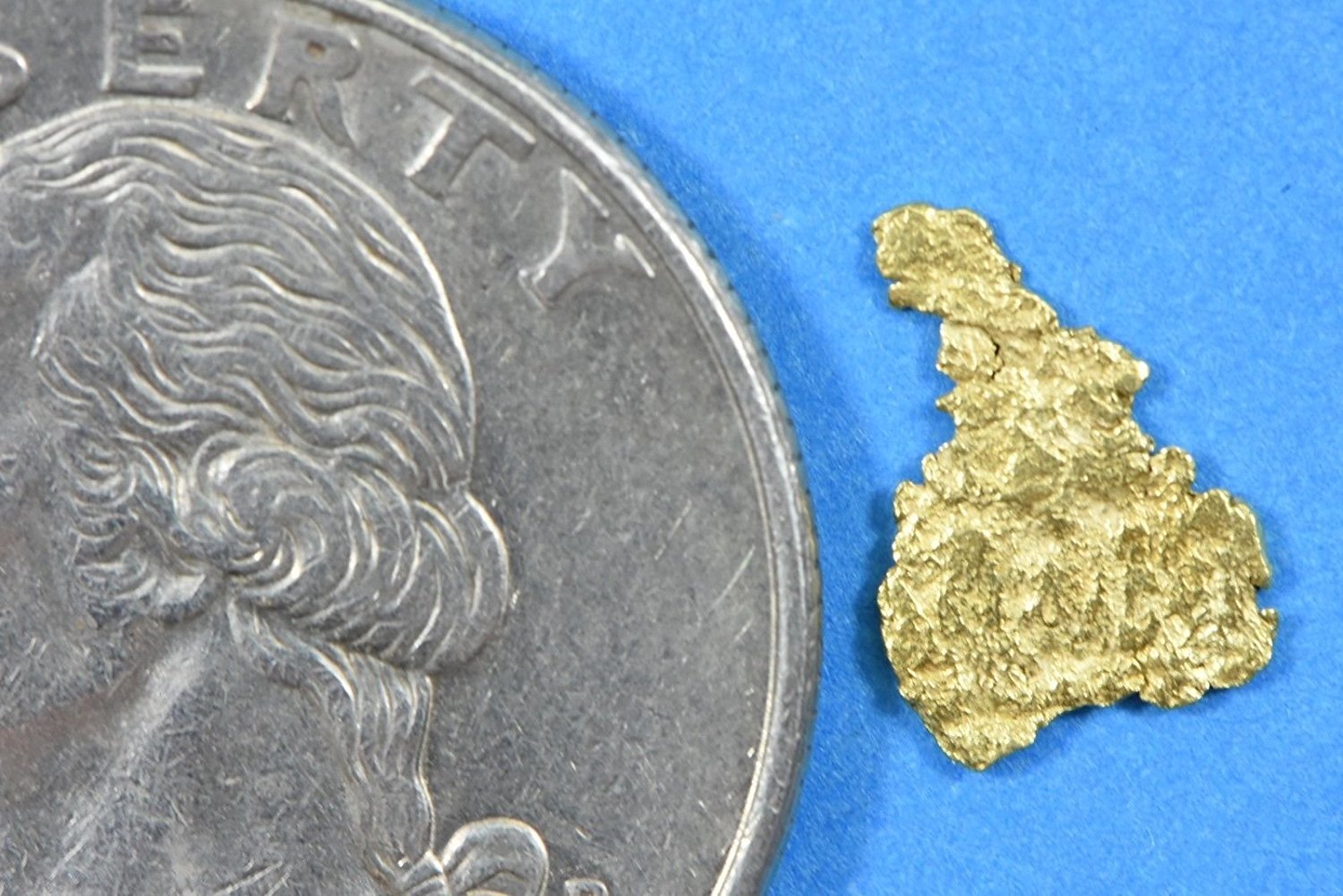 Alaskan-Yukon Bc Gold Rush Natural Nugget 0.25 Grams Genuine Alaska .10-.34
