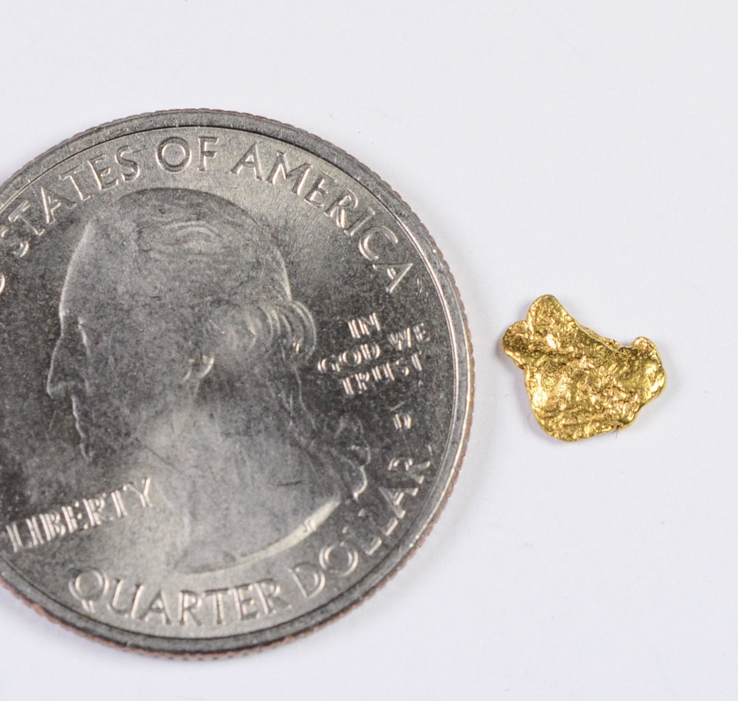 Alaskan-Yukon Bc Gold Rush Natural Nugget 0.24 Grams Genuine Alaska .10-.34