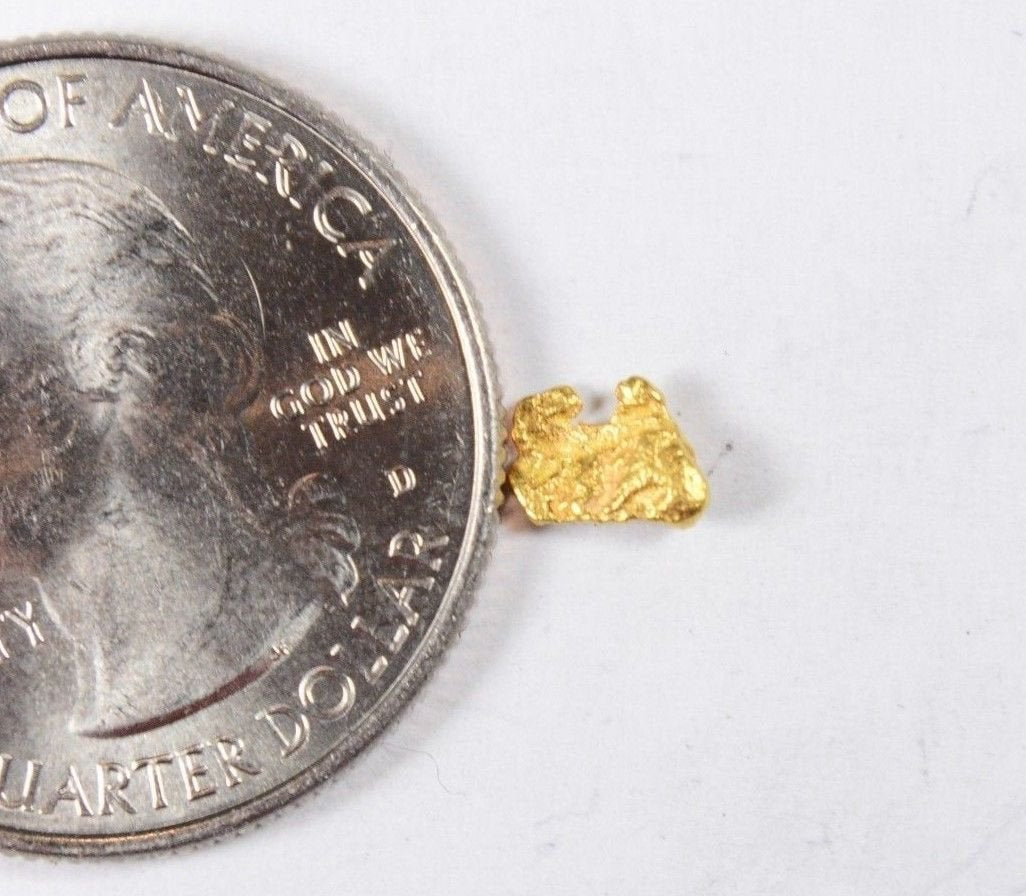 Alaskan-Yukon Bc Gold Rush Natural Nugget 0.28 Grams Genuine Alaska .10-.34