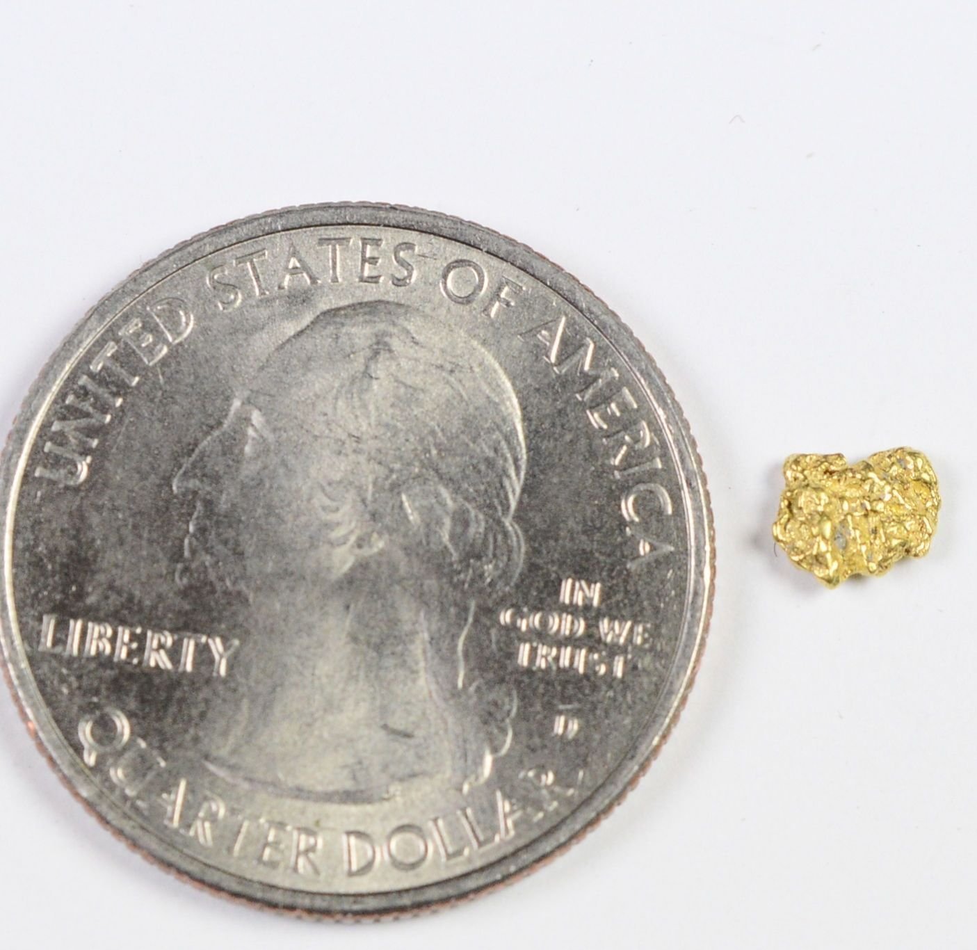 Alaskan-Yukon Bc Gold Rush Natural Nugget 0.20 Grams Genuine Alaska .10-.34
