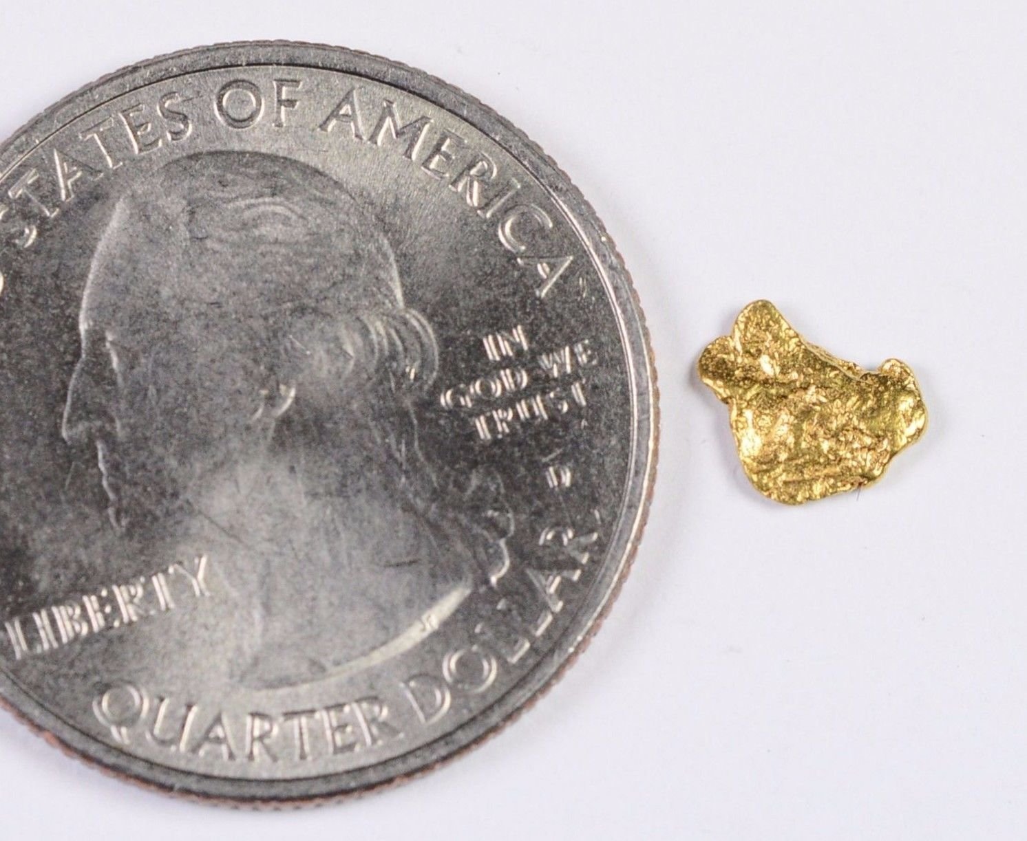 Alaskan-Yukon Bc Gold Rush Natural Nugget 0.22 Grams Genuine Alaska .10-.34