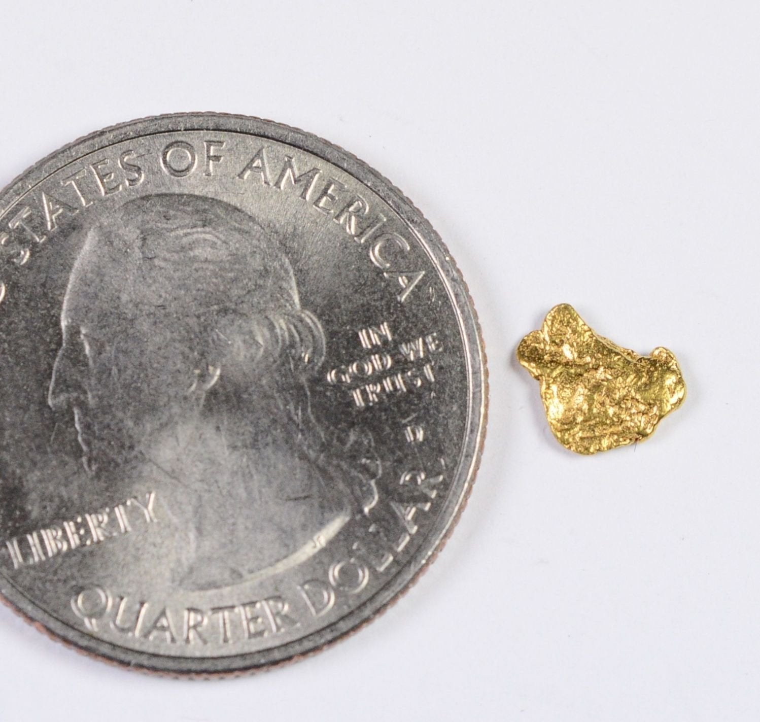 Alaskan-Yukon Bc Gold Rush Natural Nugget 0.23 Grams Genuine Alaska .10-.34