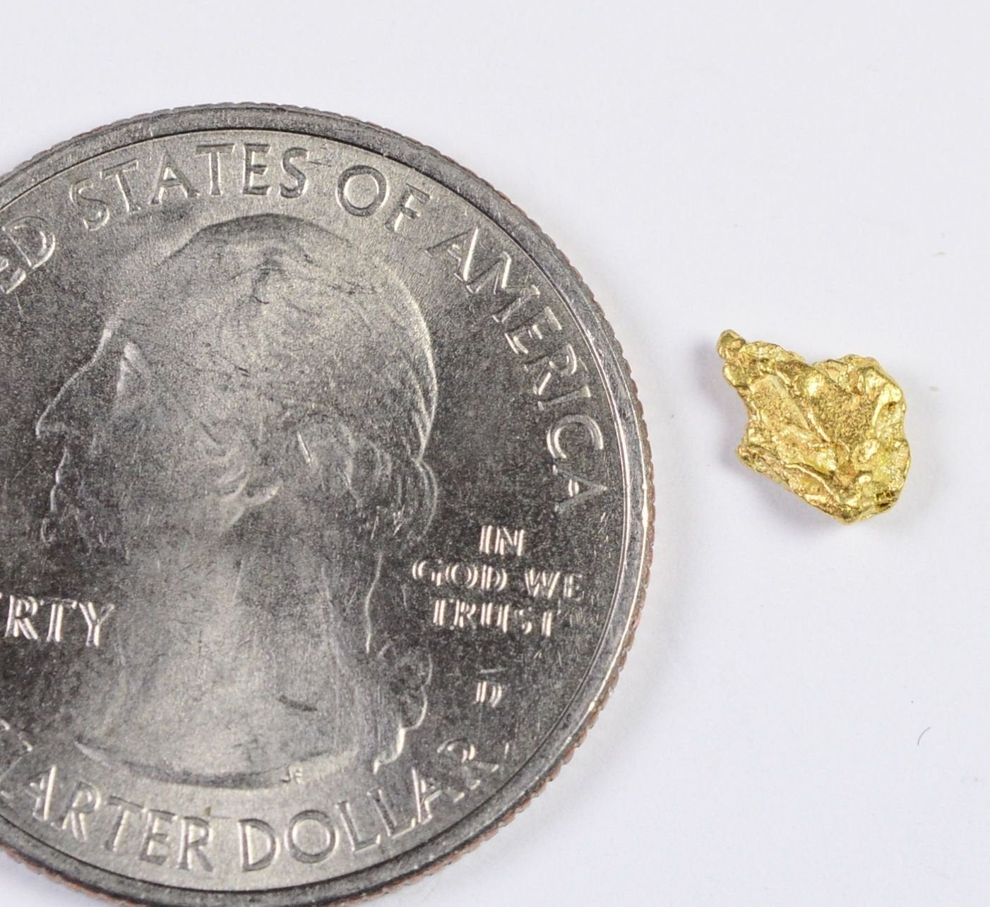 Alaskan-Yukon Bc Gold Rush Natural Nugget 0.22 Grams Genuine Alaska .10-.34