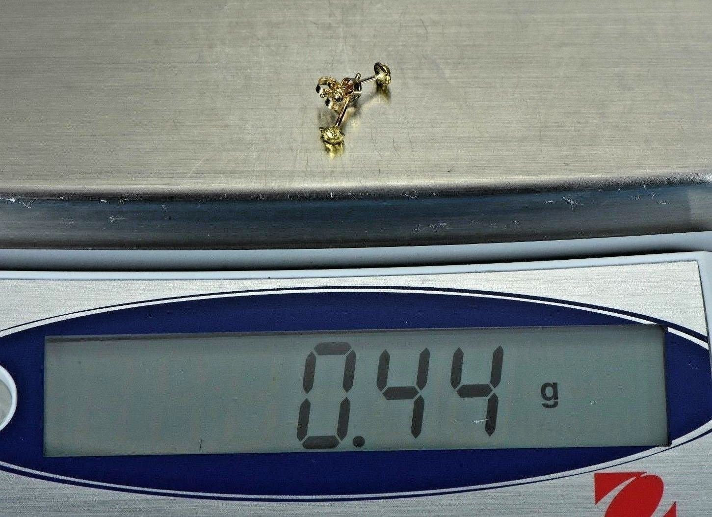Alaskan-Yukon Bc Natural Gold Nugget Stud Earrings .40 To .50 Grams Alaskan