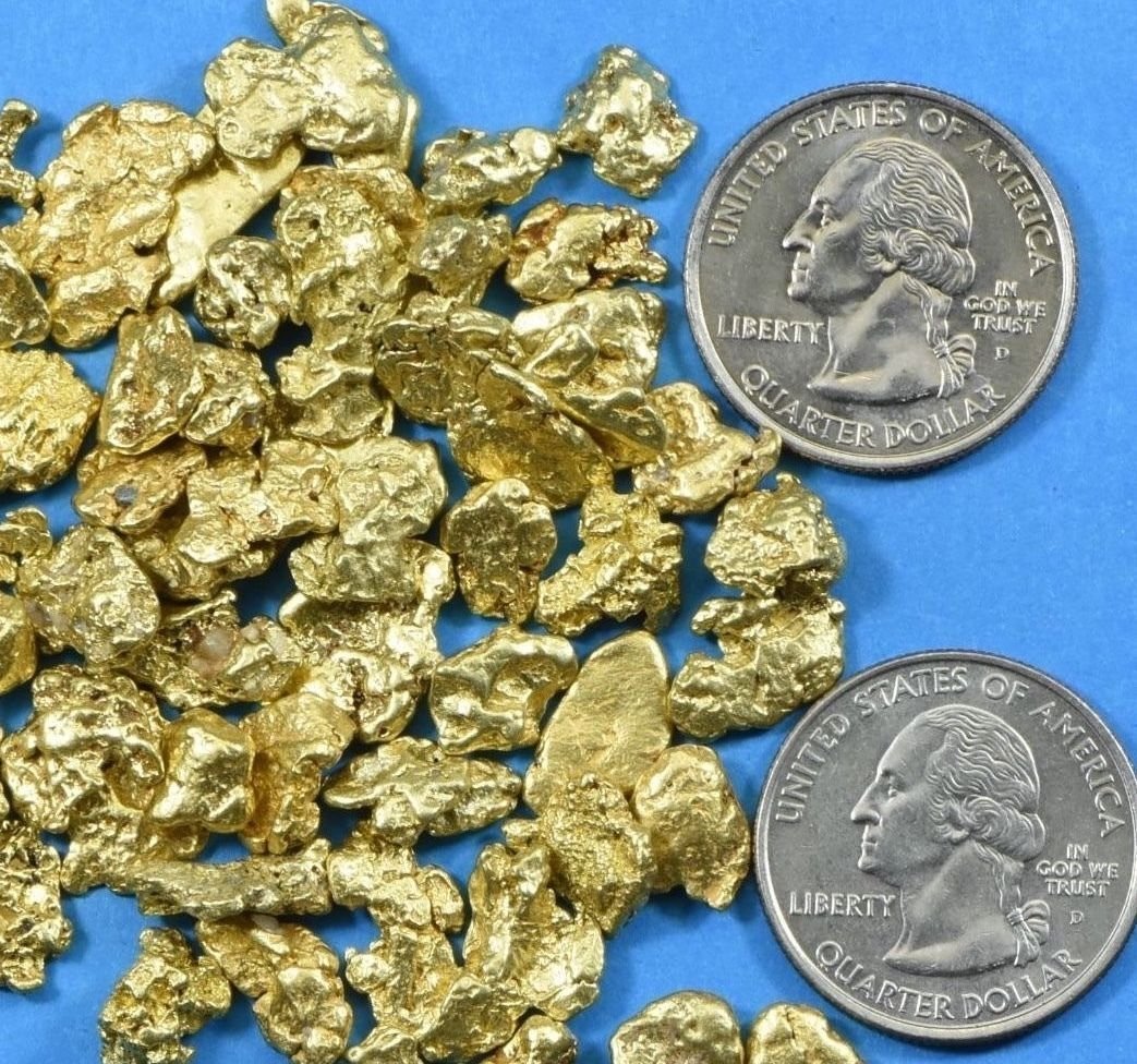 Alaskan Bc Natural Gold Nugget 100 Gram Lot Of 2 To 5 Gram Nuggets Genuine Alaska Lots/groups