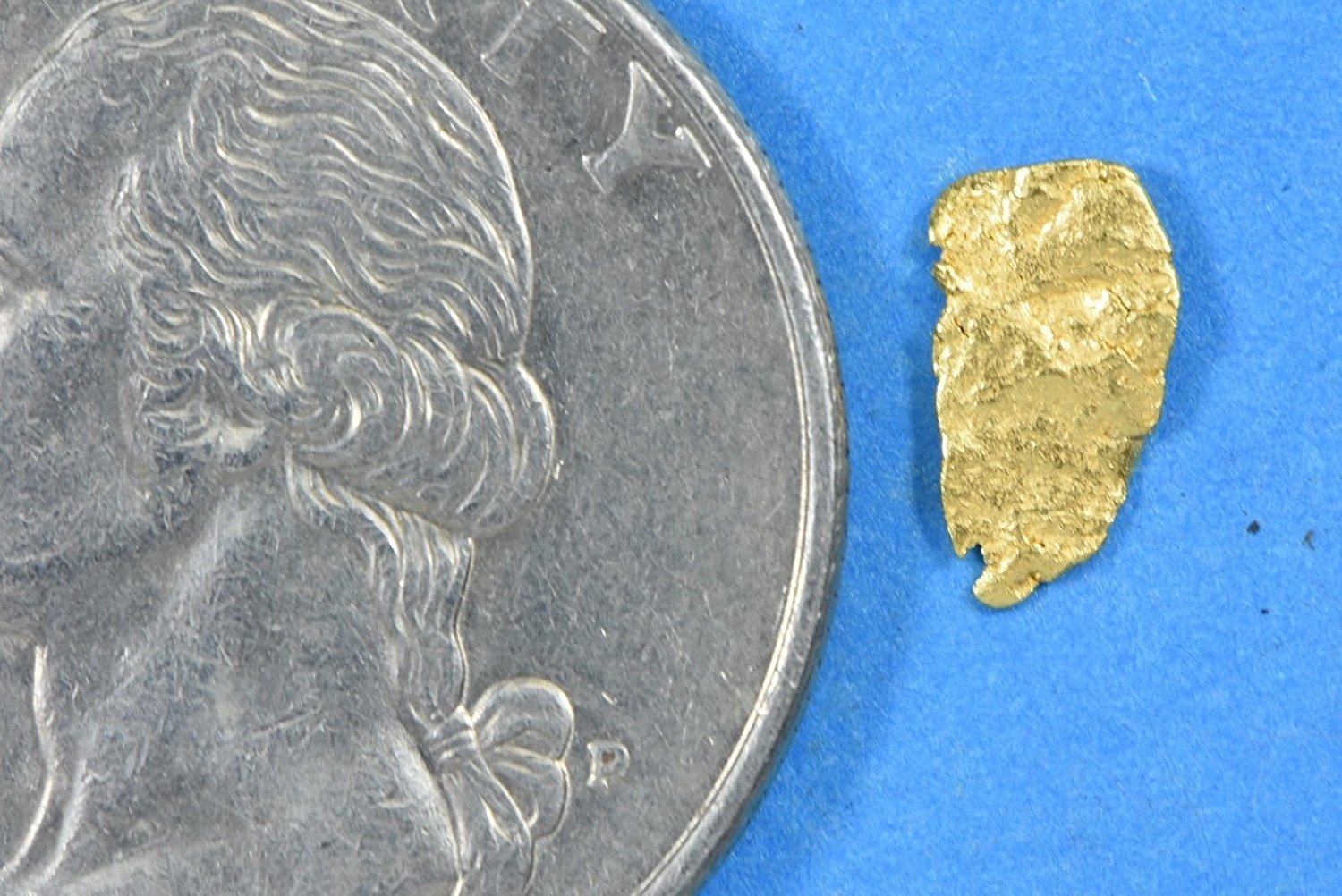 Alaskan-Yukon Bc Gold Rush Natural Nugget 0.16 Grams Genuine Alaska .10-.34