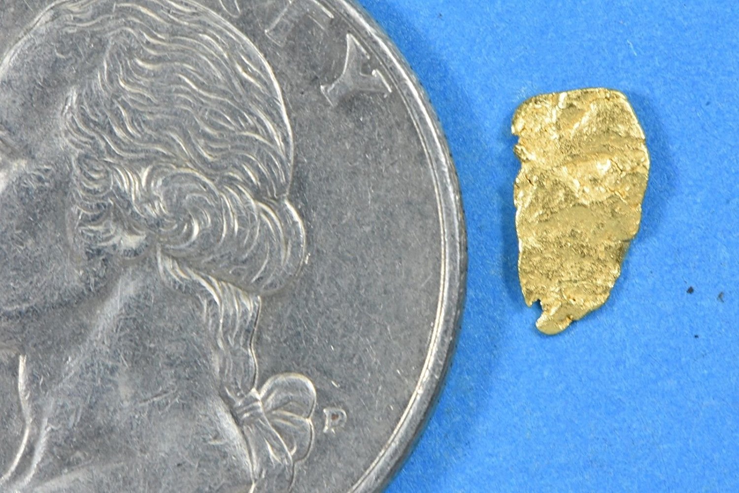 Alaskan-Yukon Bc Gold Rush Natural Nugget 0.15 Grams Genuine Alaska .10-.34