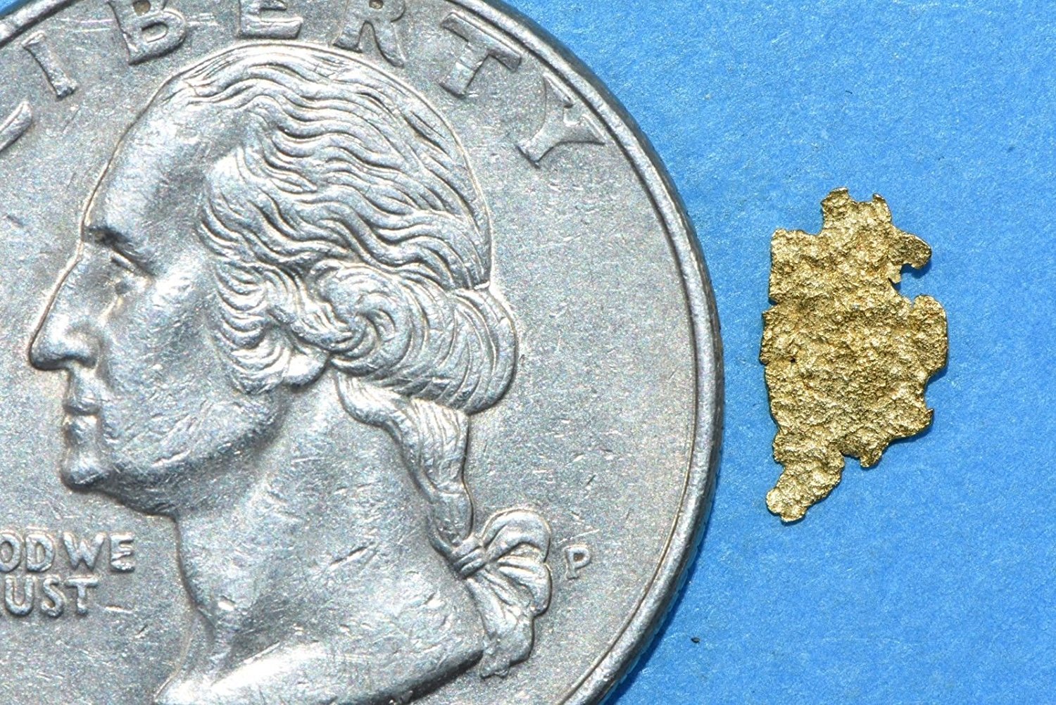 Alaskan-Yukon Bc Gold Rush Natural Nugget 0.10 Grams Genuine Alaska .10-.34