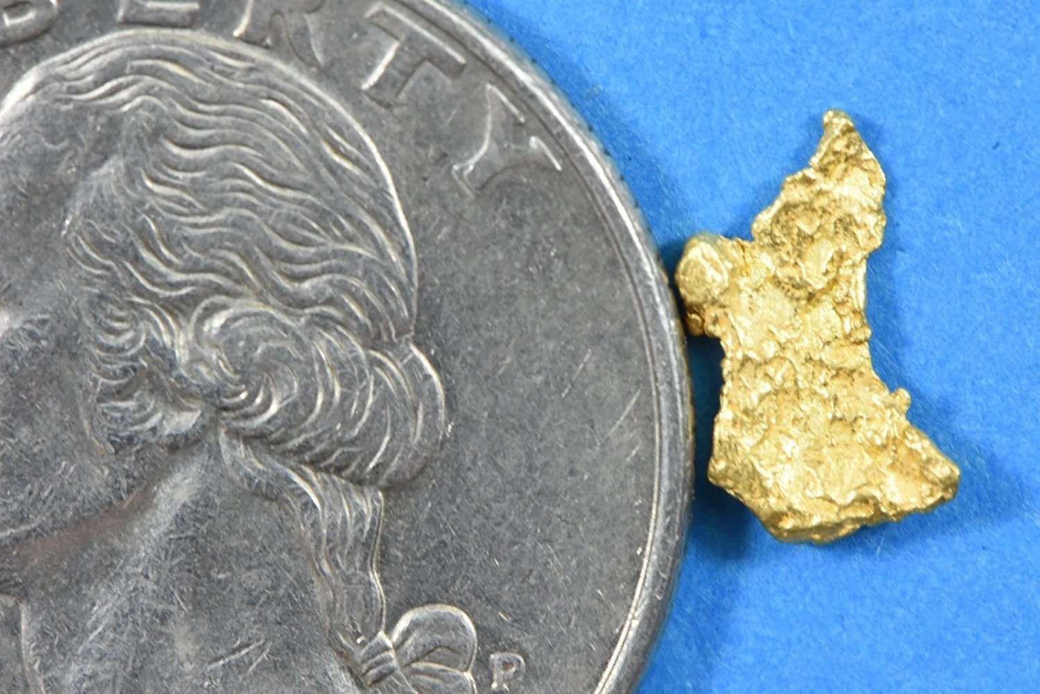 Alaskan-Yukon Bc Gold Rush Natural Nugget 0.30 Grams Genuine Alaska .10-.34