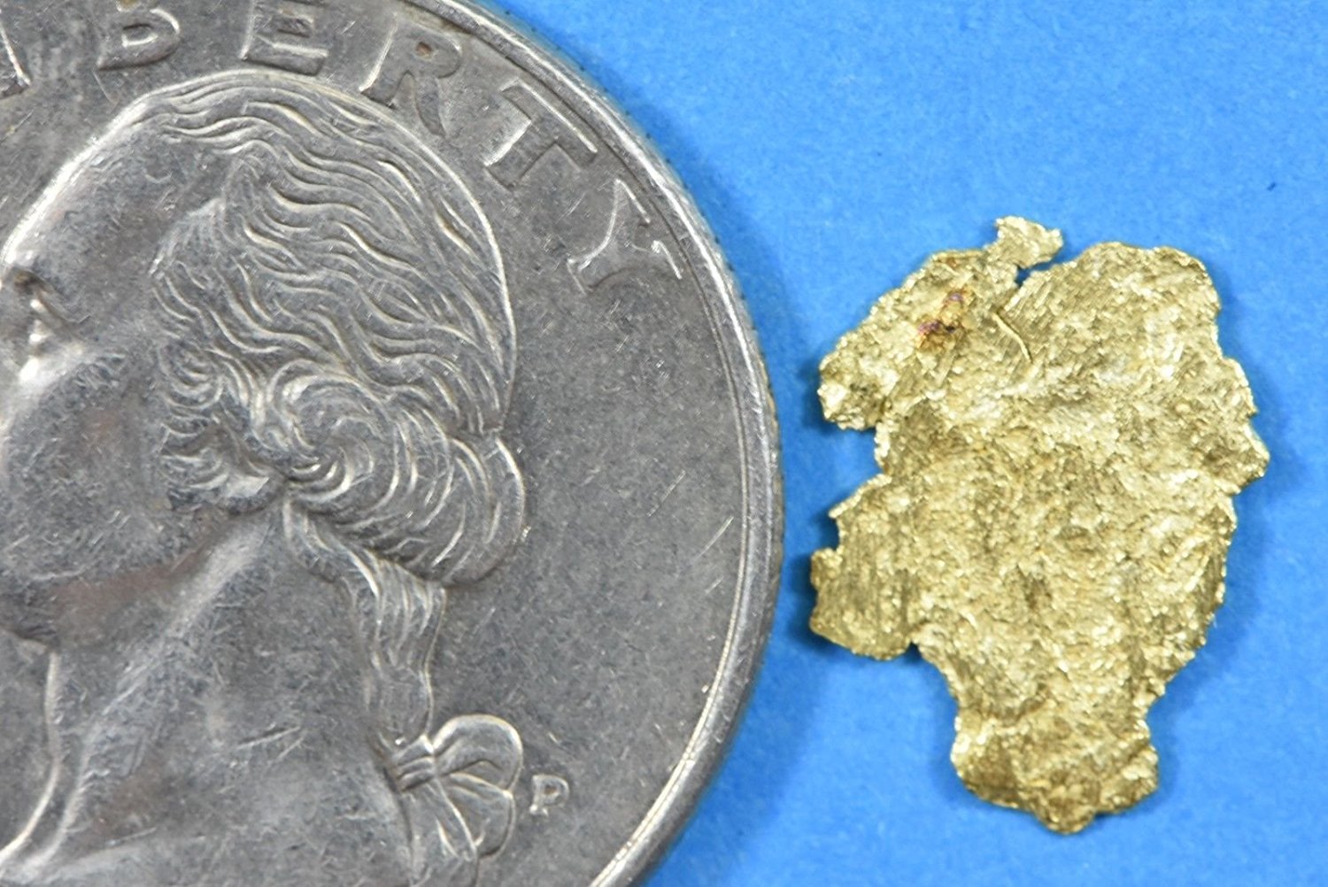 Alaskan-Yukon Bc Gold Rush Natural Nugget 0.32 Grams Genuine Alaska .10-.34