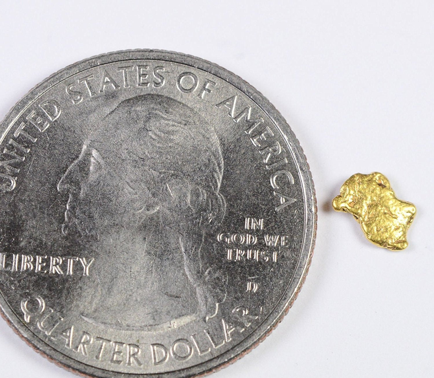 Alaskan-Yukon Bc Gold Rush Natural Nugget 0.25 Grams Genuine Alaska .10-.34