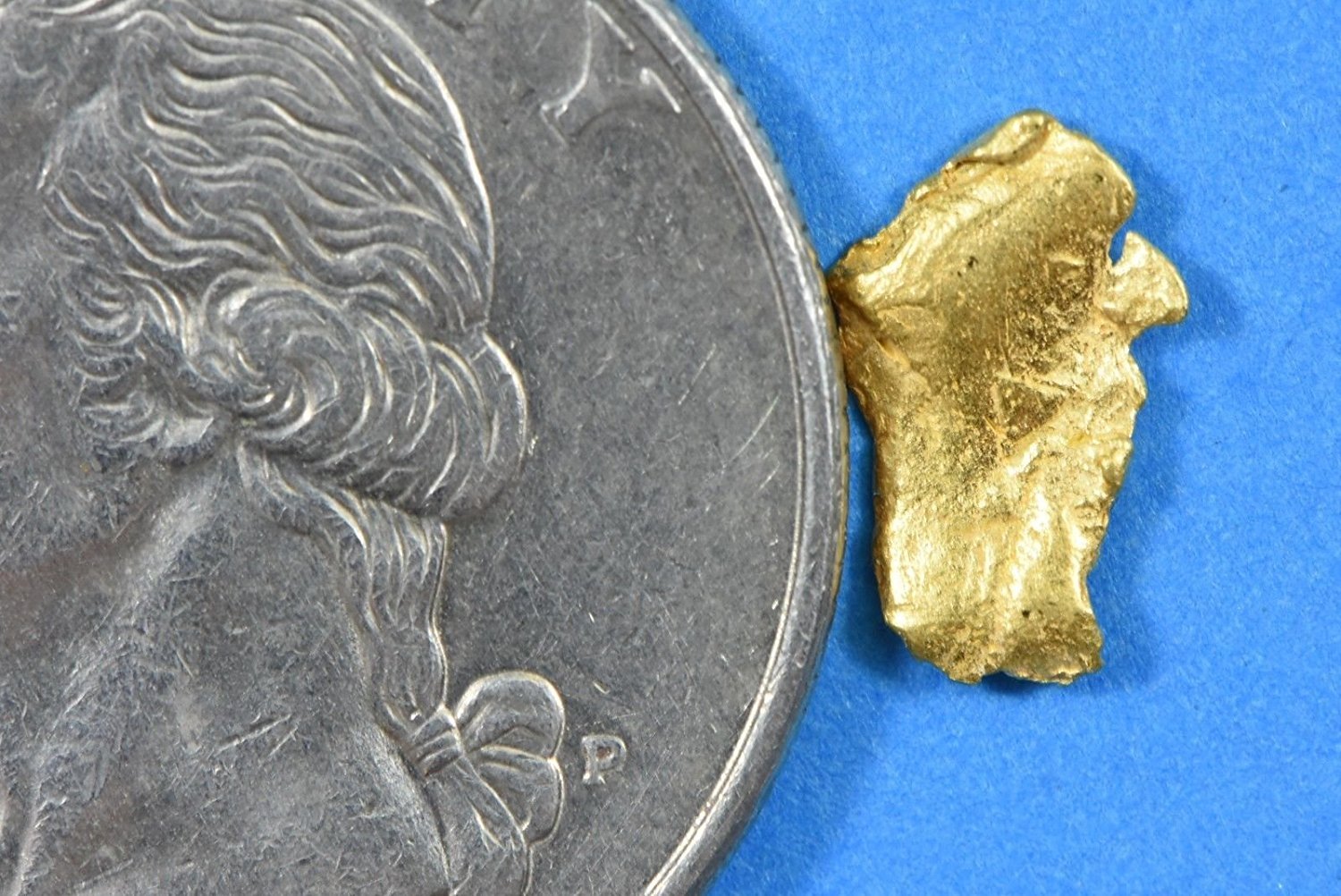 Alaskan-Yukon Bc Gold Rush Natural Nugget 0.22 Grams Genuine Alaska .10-.34