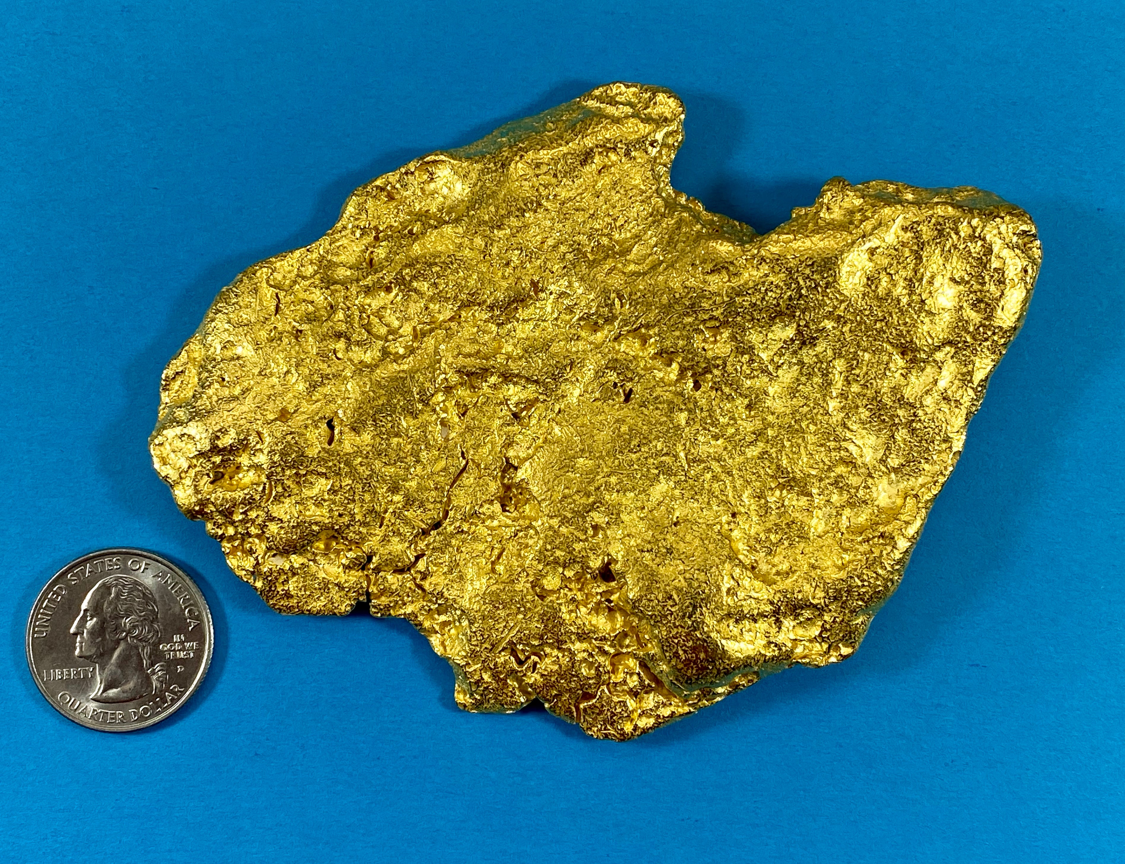 Large Natural Gold Nugget Australian "THE BIG AU” 709.9 Grams 22.82 Troy Ounces Very Rare