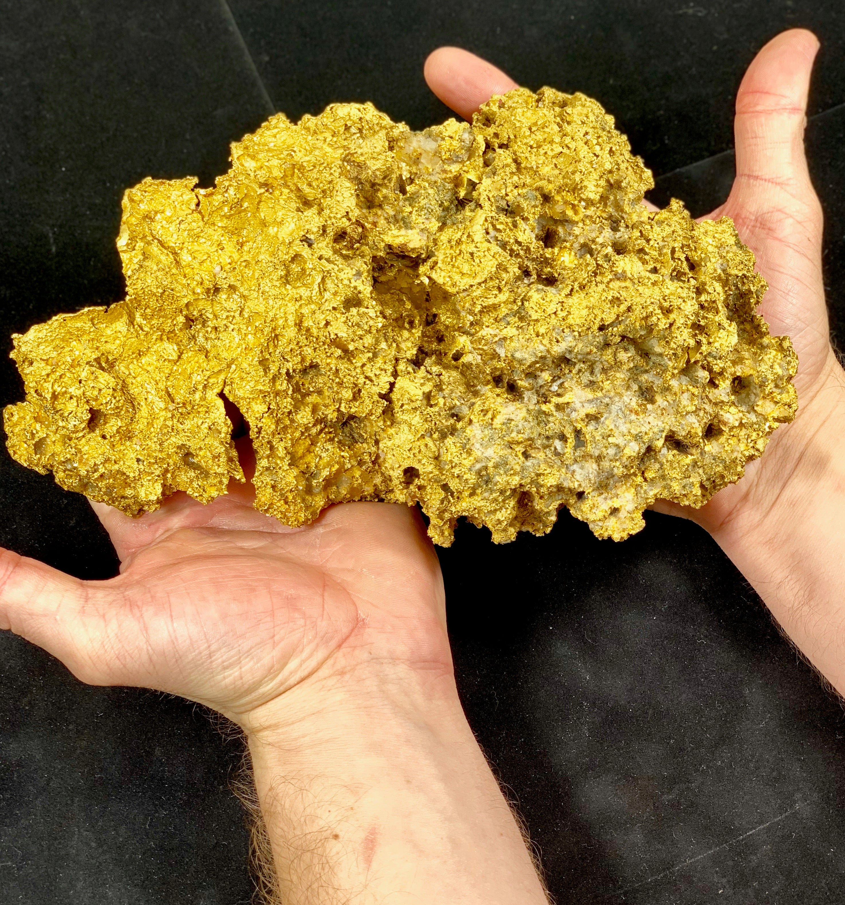 Large Natural Gold Nugget Australian 3,679.2 Grams 118.30 Troy Ounces"Hello There"