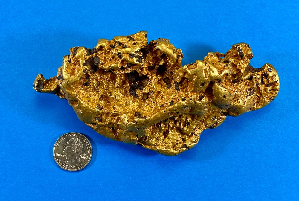 Large Natural Gold Nugget Australian 1197.34 Grams 38.5 Troy Ounces Very Rare