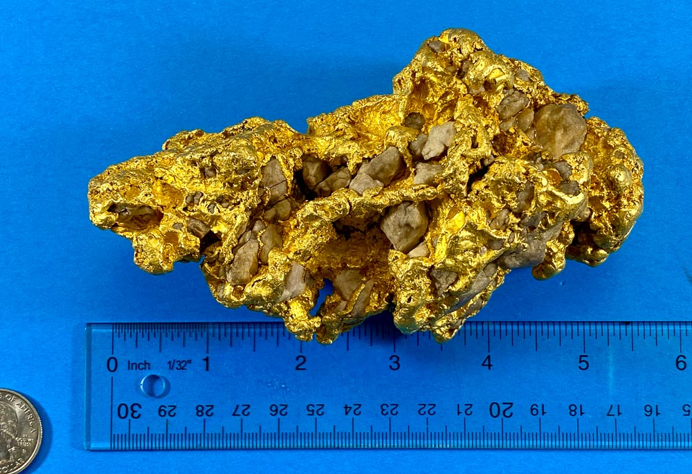 Large Natural Gold Nugget Australian 1461.15 Grams 46.98 Troy Ounces Very Rare