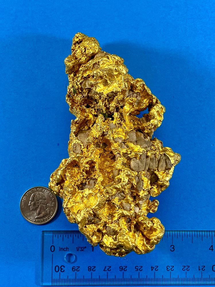 Large Natural Gold Nugget Australian 1461.15 Grams 46.98 Troy Ounces Very Rare