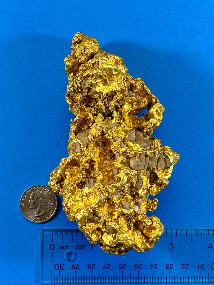 Large Natural Gold Nugget Australian 1461.15 Grams 46.98 Troy Ounces Very Rare