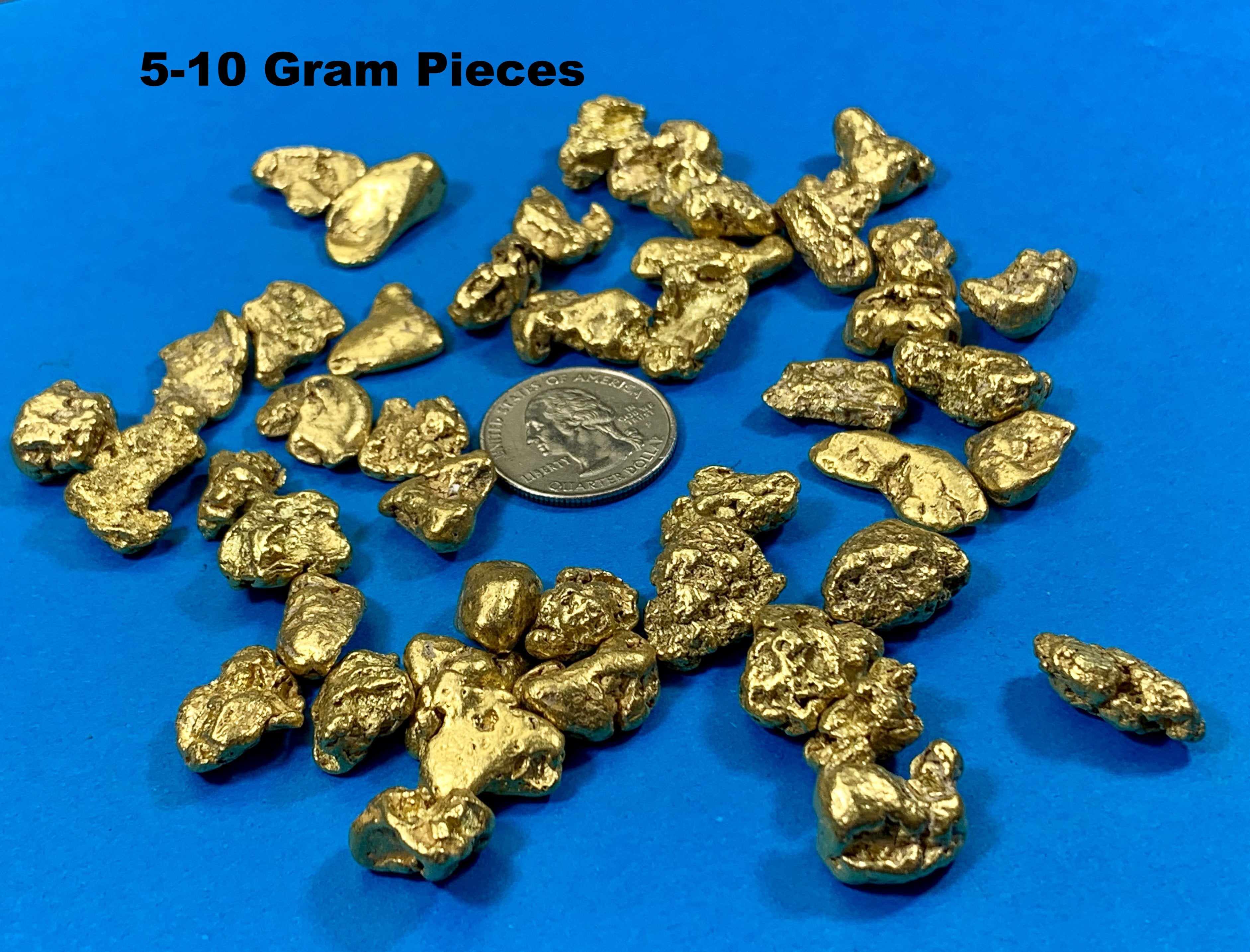 Alaskan BC Natural Gold Nugget 311.00 Gram lot of 5 to 10 gram Nuggets Genuine 10 Troy Oz B&C
