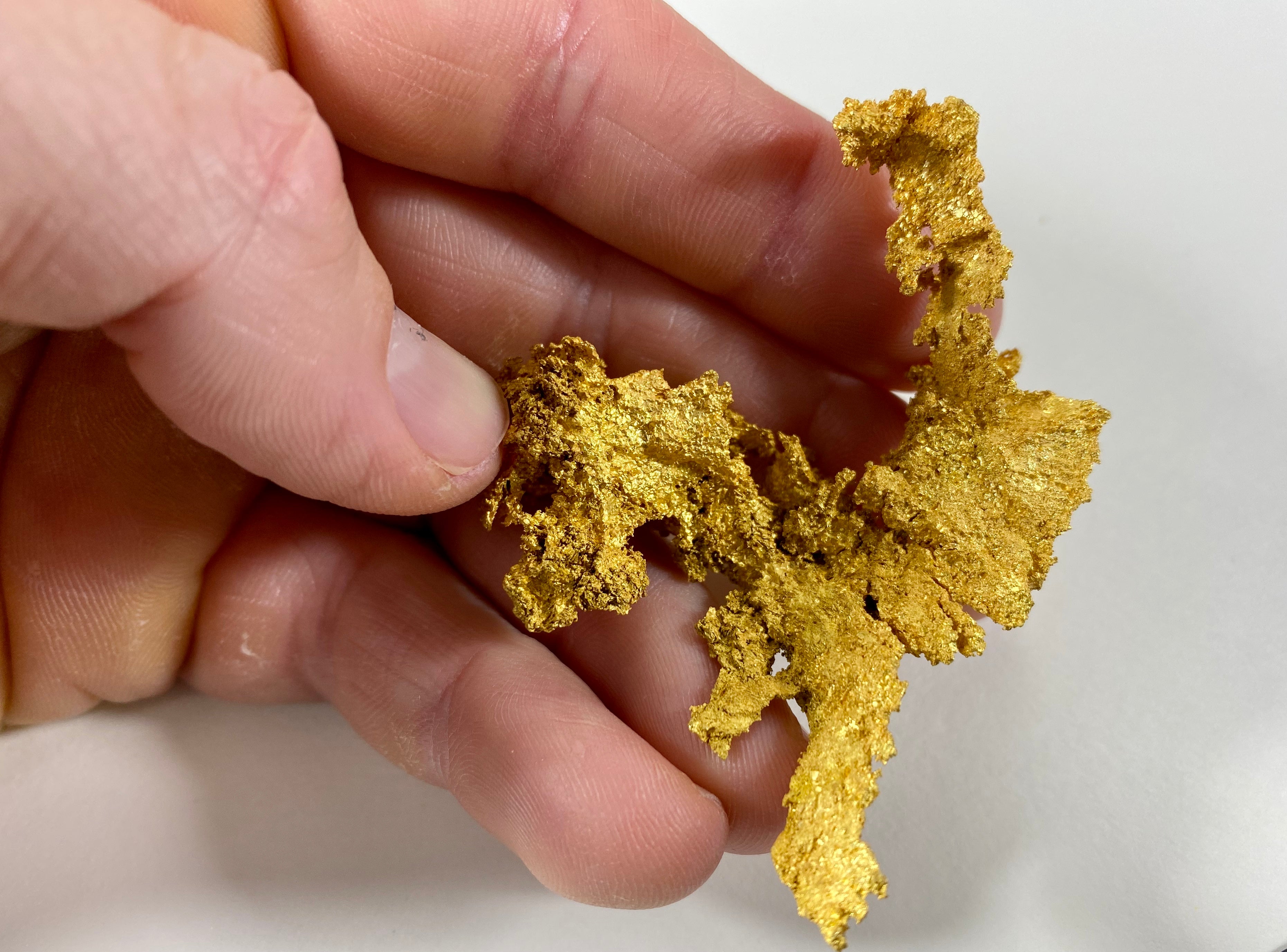 #0220 Large Crystalline Gold Specimen Original 16-1 Mine California 71.45 Grams Genuine 2.3 oz