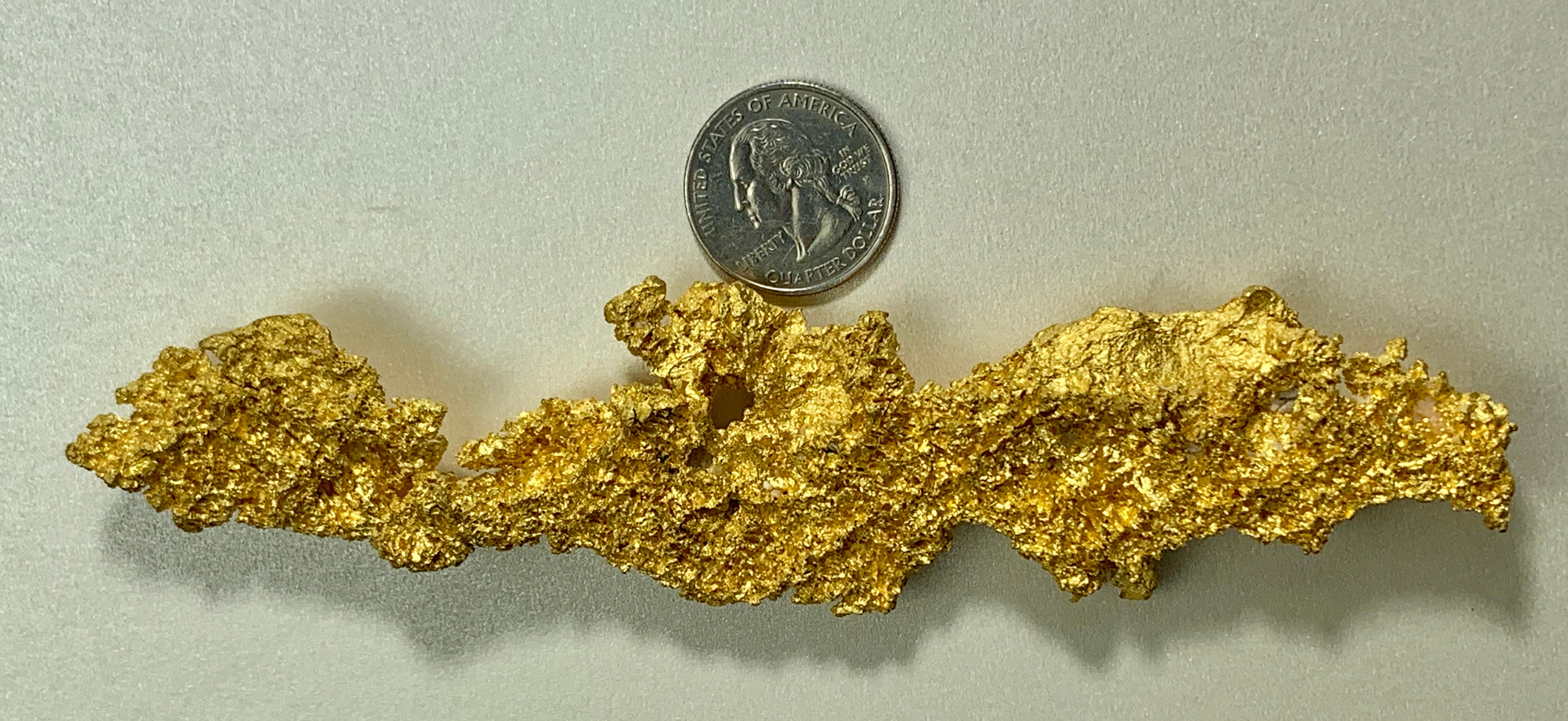 Large Natural Gold Nugget Australian 290.42 Grams 9.33 Troy Ounces Very Rare " Crystalline""