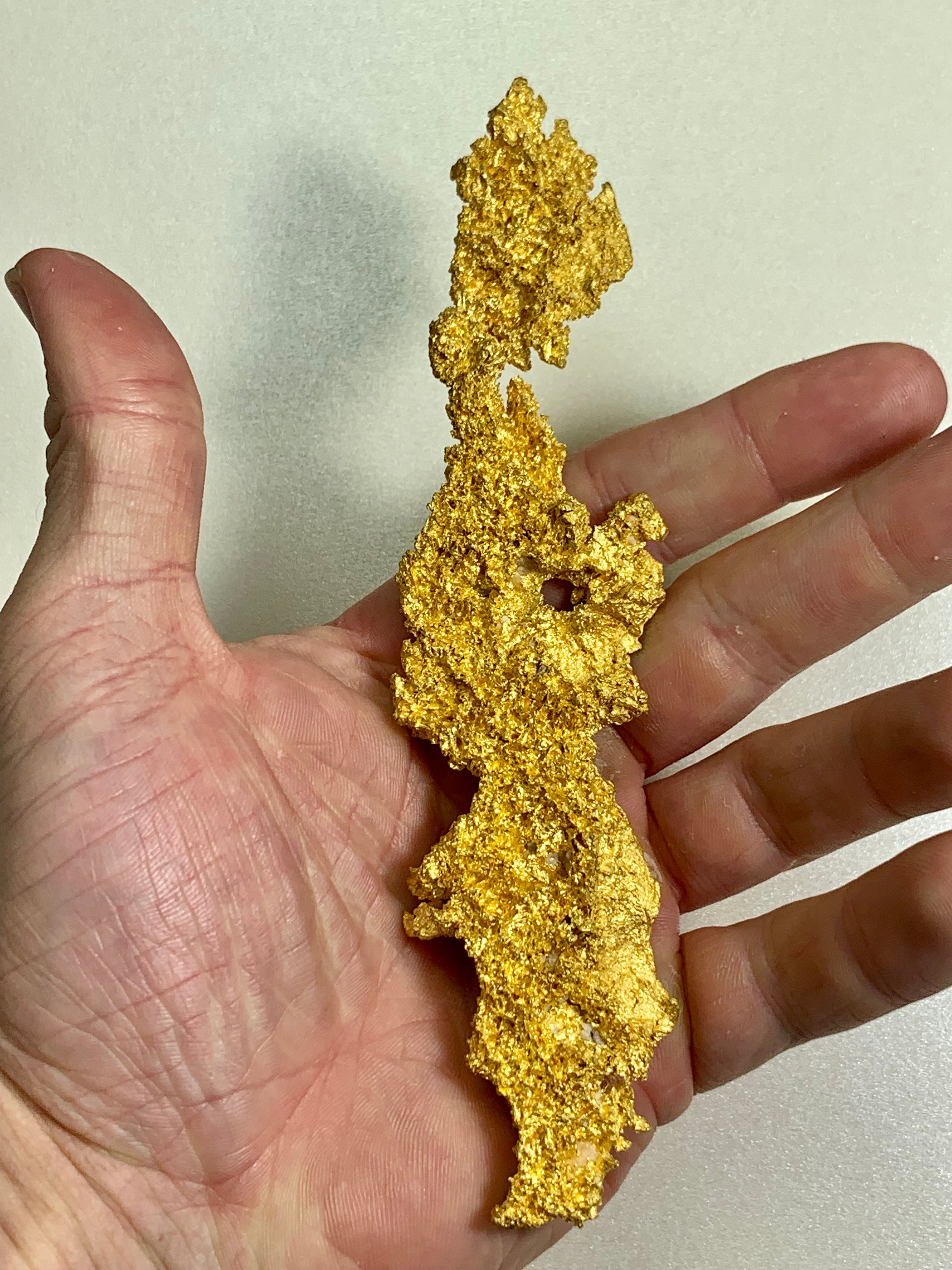 Large Natural Gold Nugget Australian 290.42 Grams 9.33 Troy Ounces Very Rare " Crystalline""