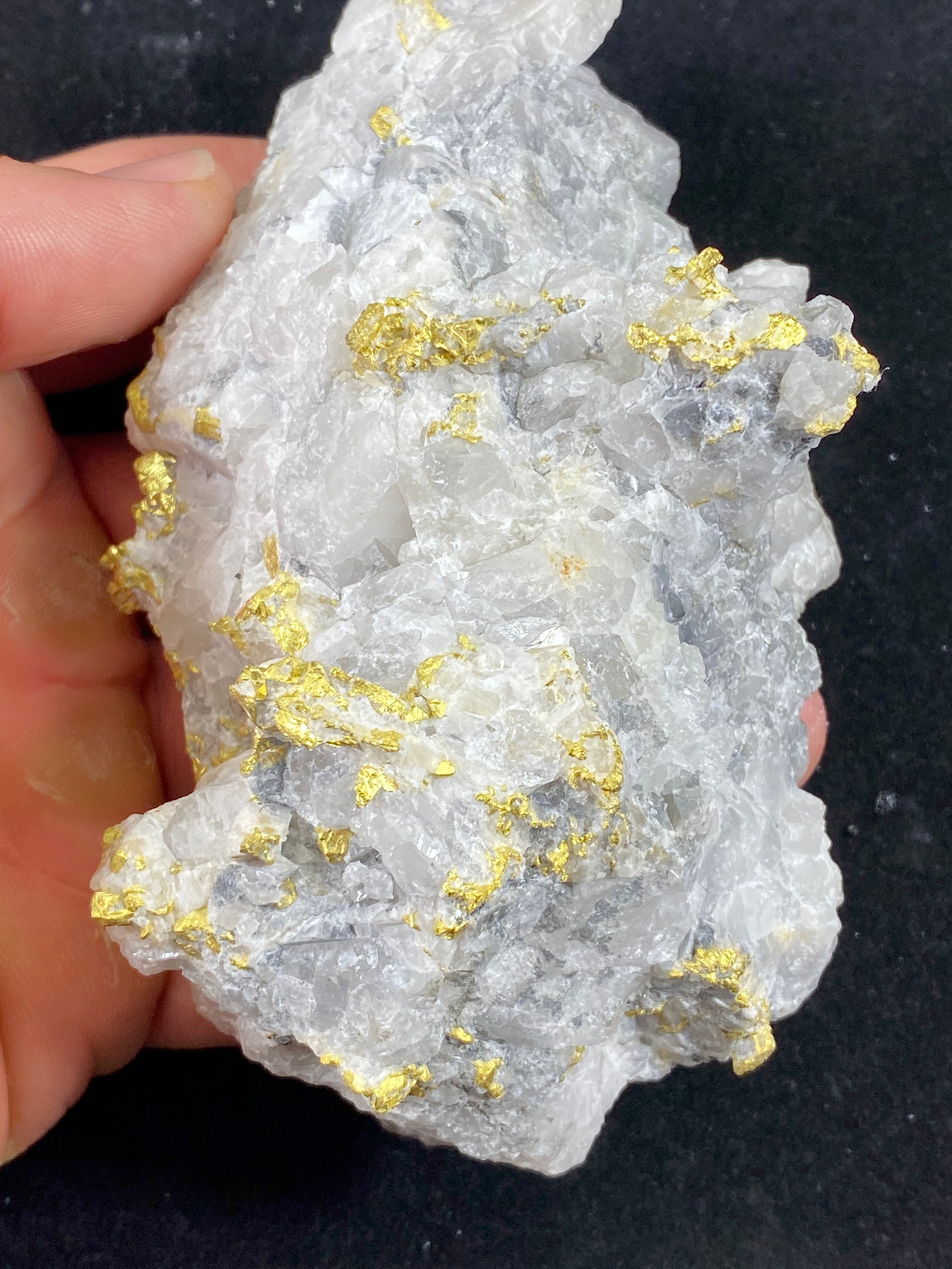 Hand Etched Gold Bearing Quartz Specimen Original 16-1 Mine California 492.24 Grams 14.02 OZ Genuine