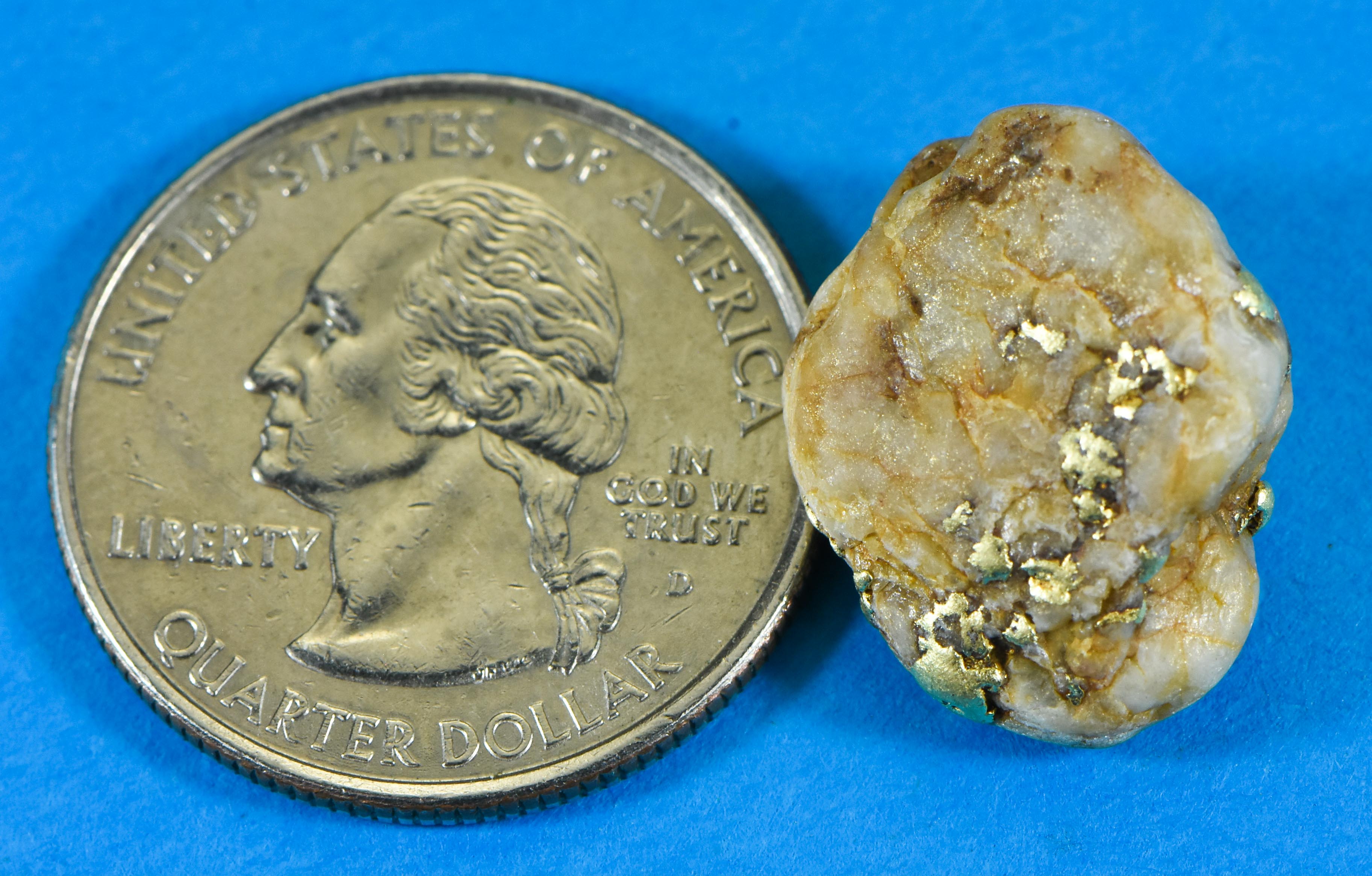 QN-35 "Alaskan BC Gold Nuggets with Quartz" - Genuine - 5.44 Grams