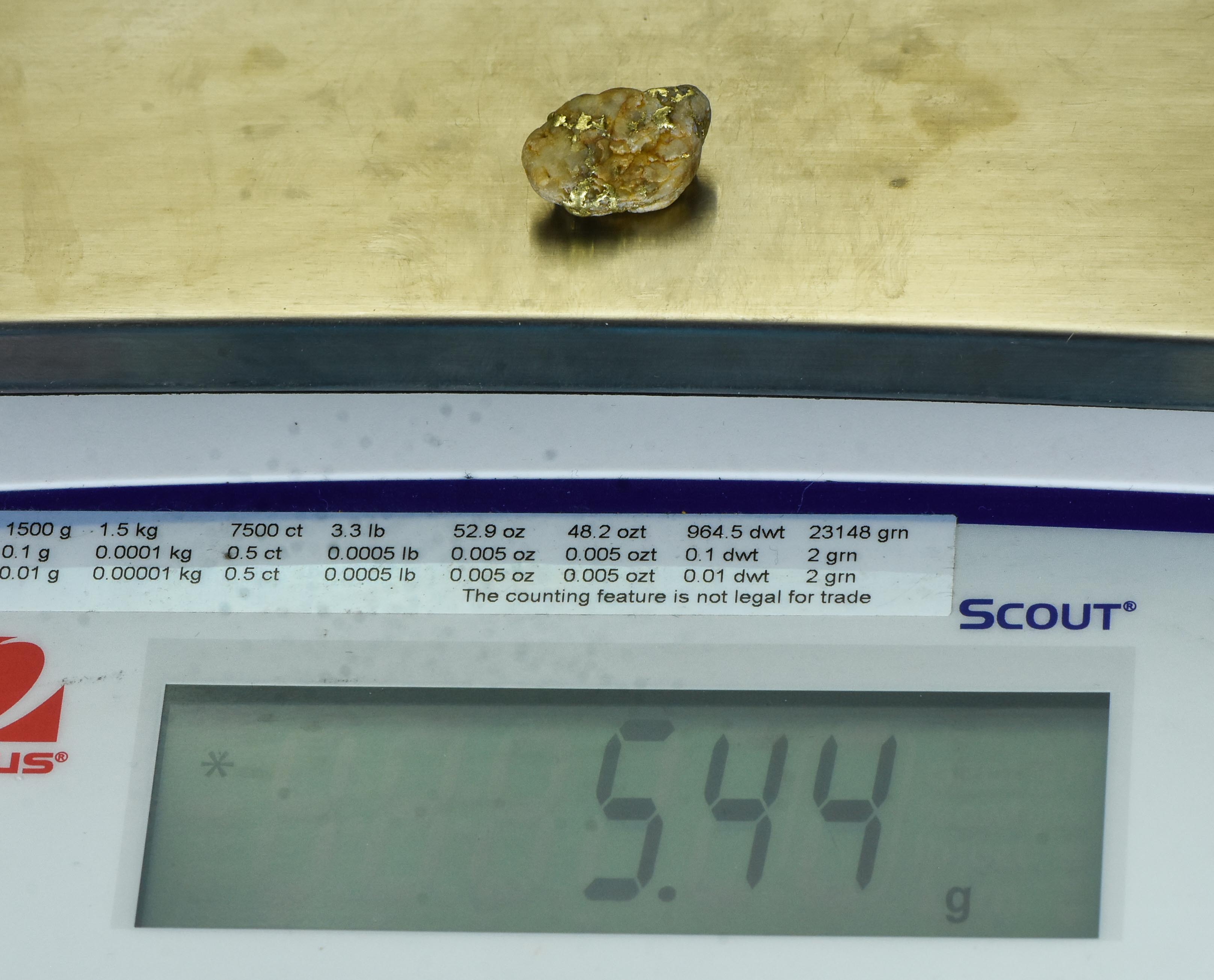 QN-35 "Alaskan BC Gold Nuggets with Quartz" - Genuine - 5.44 Grams