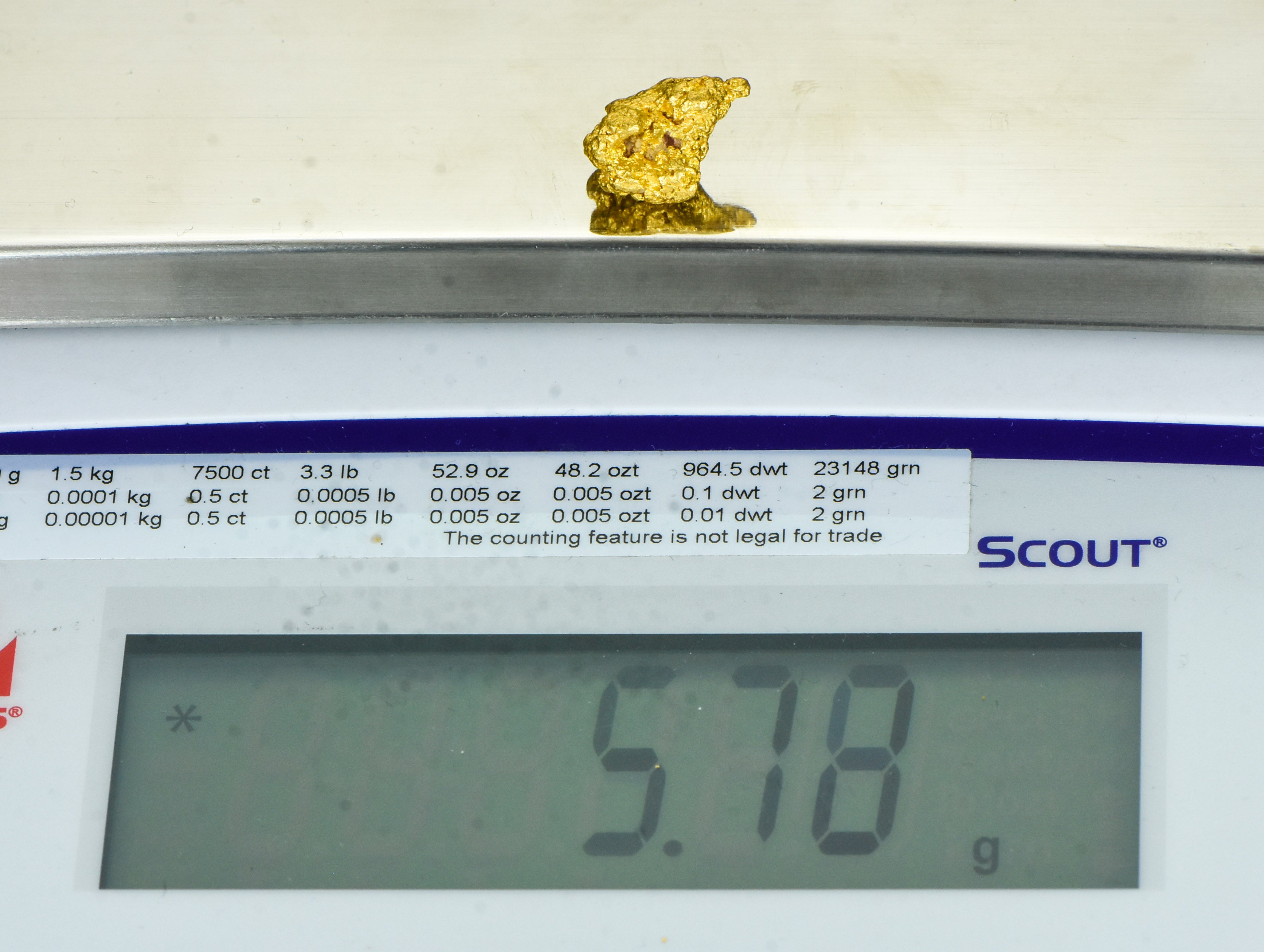 #1122 Natural Gold Nugget Australian 5.78 Grams Genuine