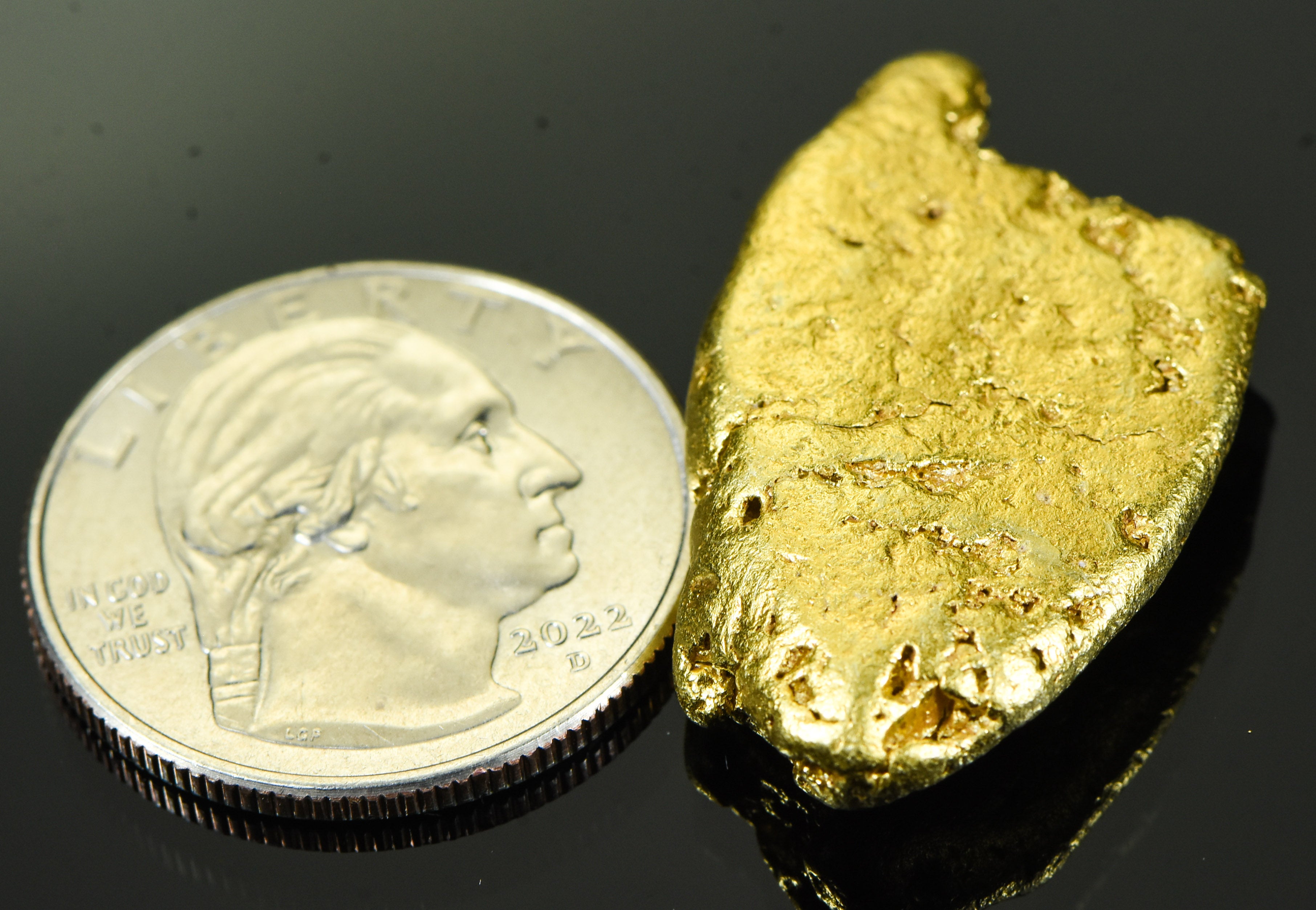 #541 Large Alaskan BC Gold Nugget 24.51 Grams Genuine