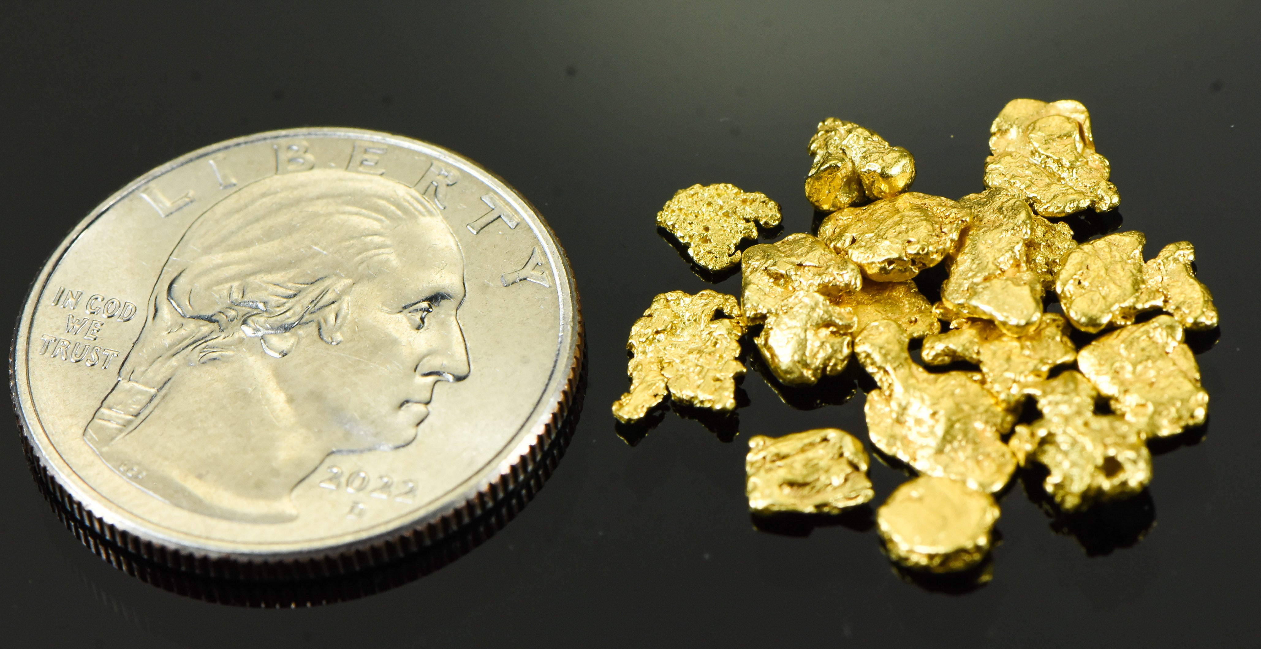 Alaskan Yukon BC Gold Rush Nuggets #6 Mesh .15 Troy Oz 4.65 Grams or 3 DWT