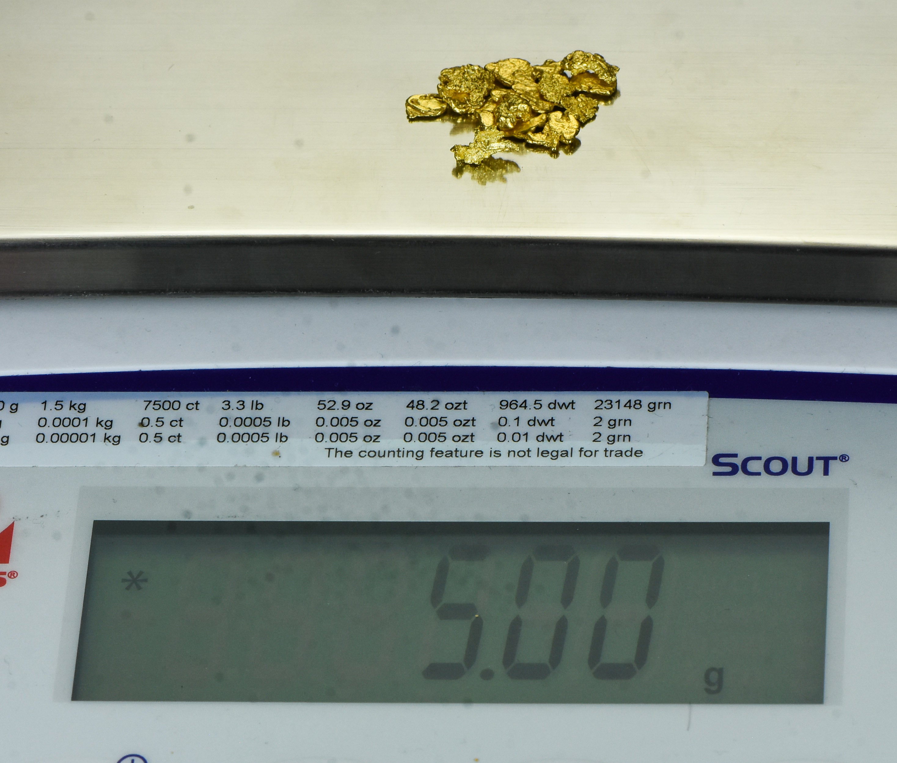 Alaskan Yukon BC Gold Rush Nuggets #6 Mesh 5 GRAMS OF CLEAN GOLD FLAKES.