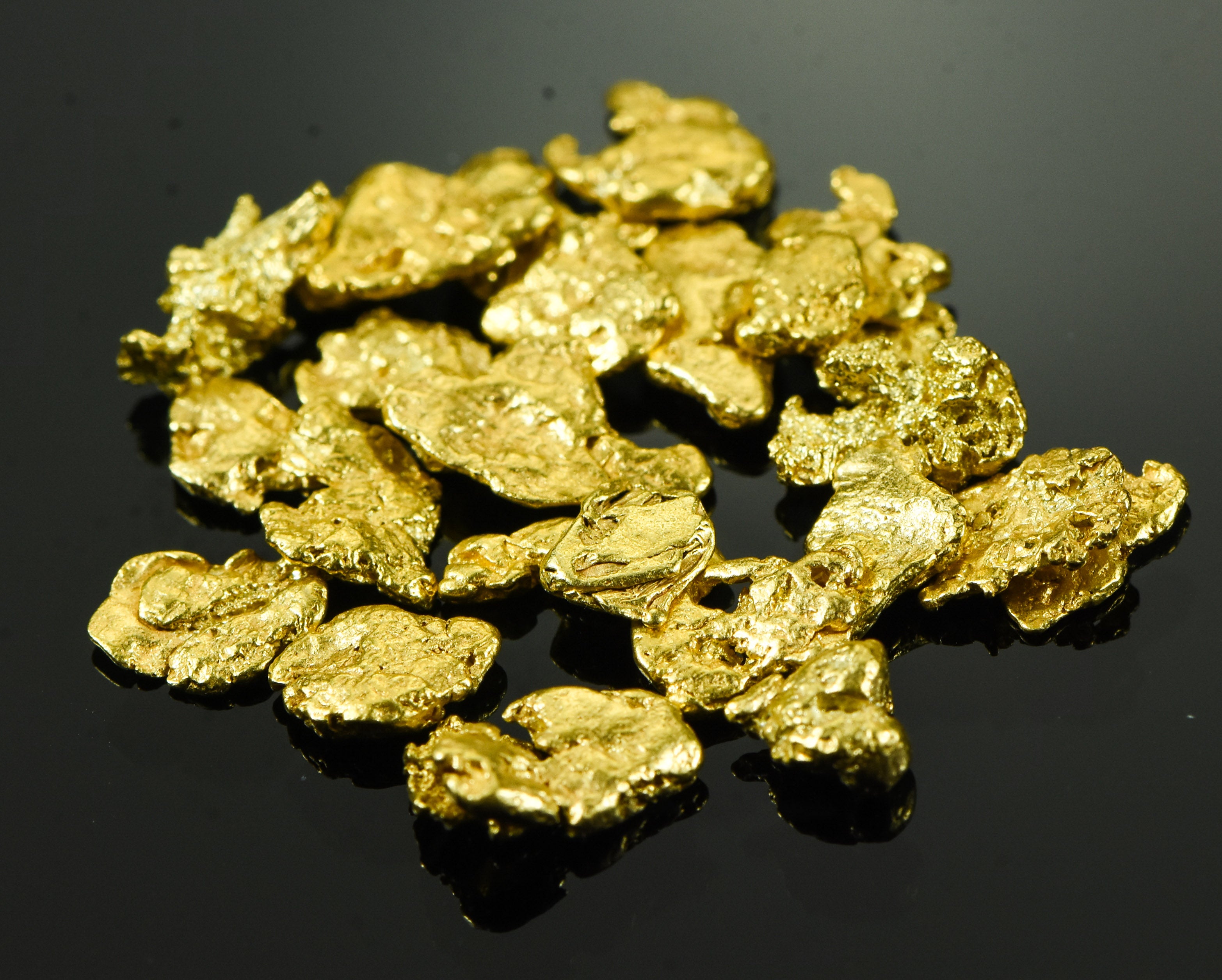Alaskan Yukon BC Gold Rush Nuggets #6 Mesh 1/4 Troy Oz 7.75 Grams or 5 DWT