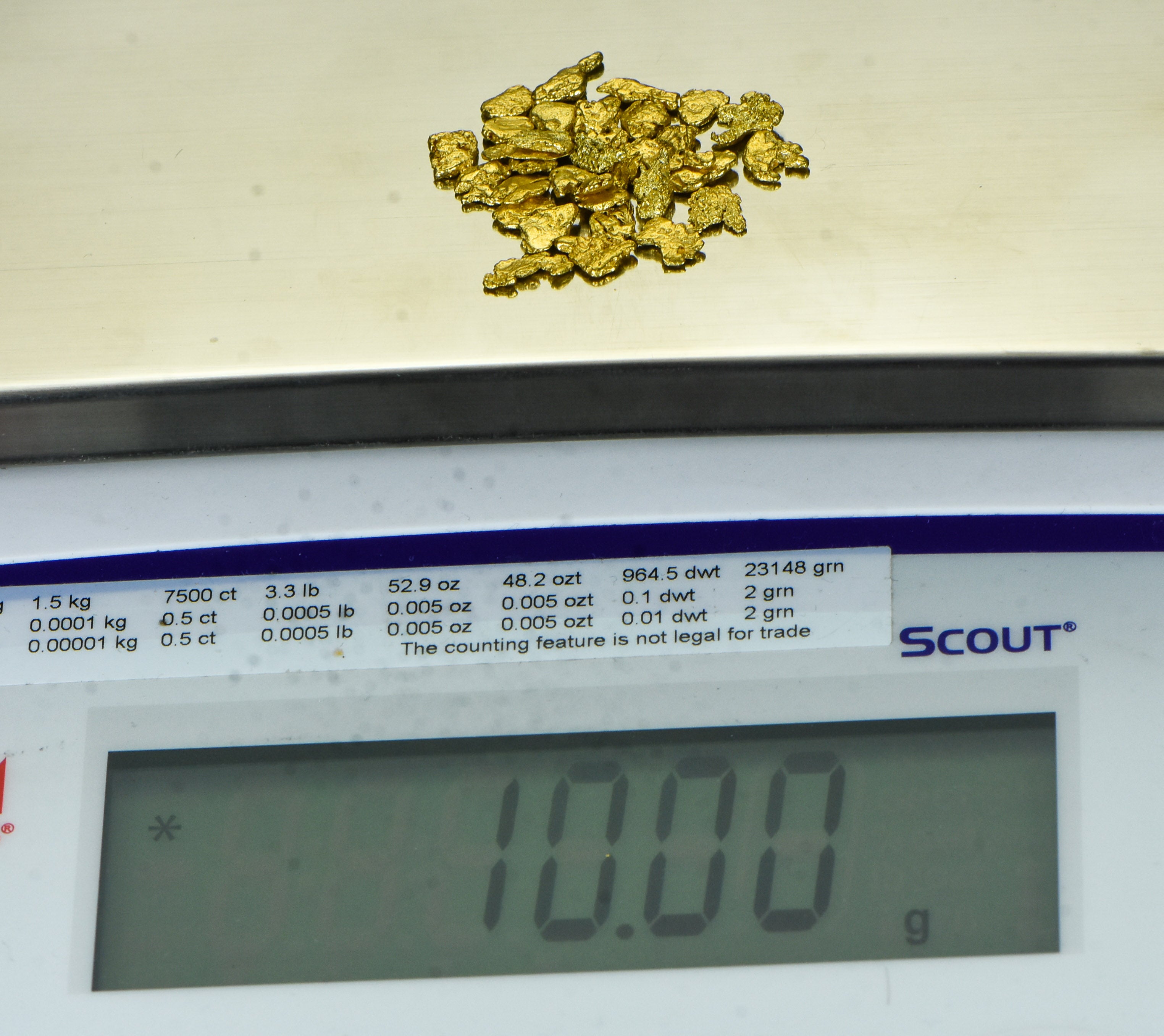 Alaskan Yukon BC Gold Rush Nuggets #6 Mesh 10 GRAMS OF CLEAN GOLD FLAKES