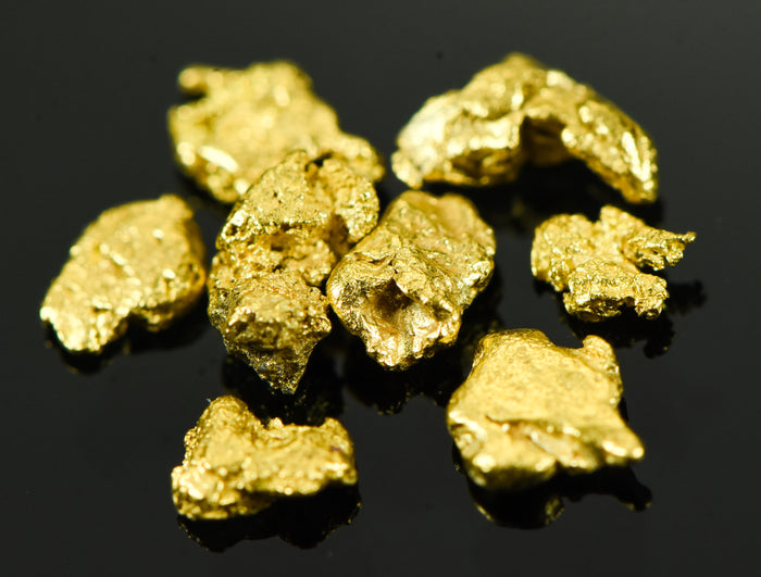 Alaskan Yukon Gold Rush Nuggets #8 Mesh  1 Gram of Fines