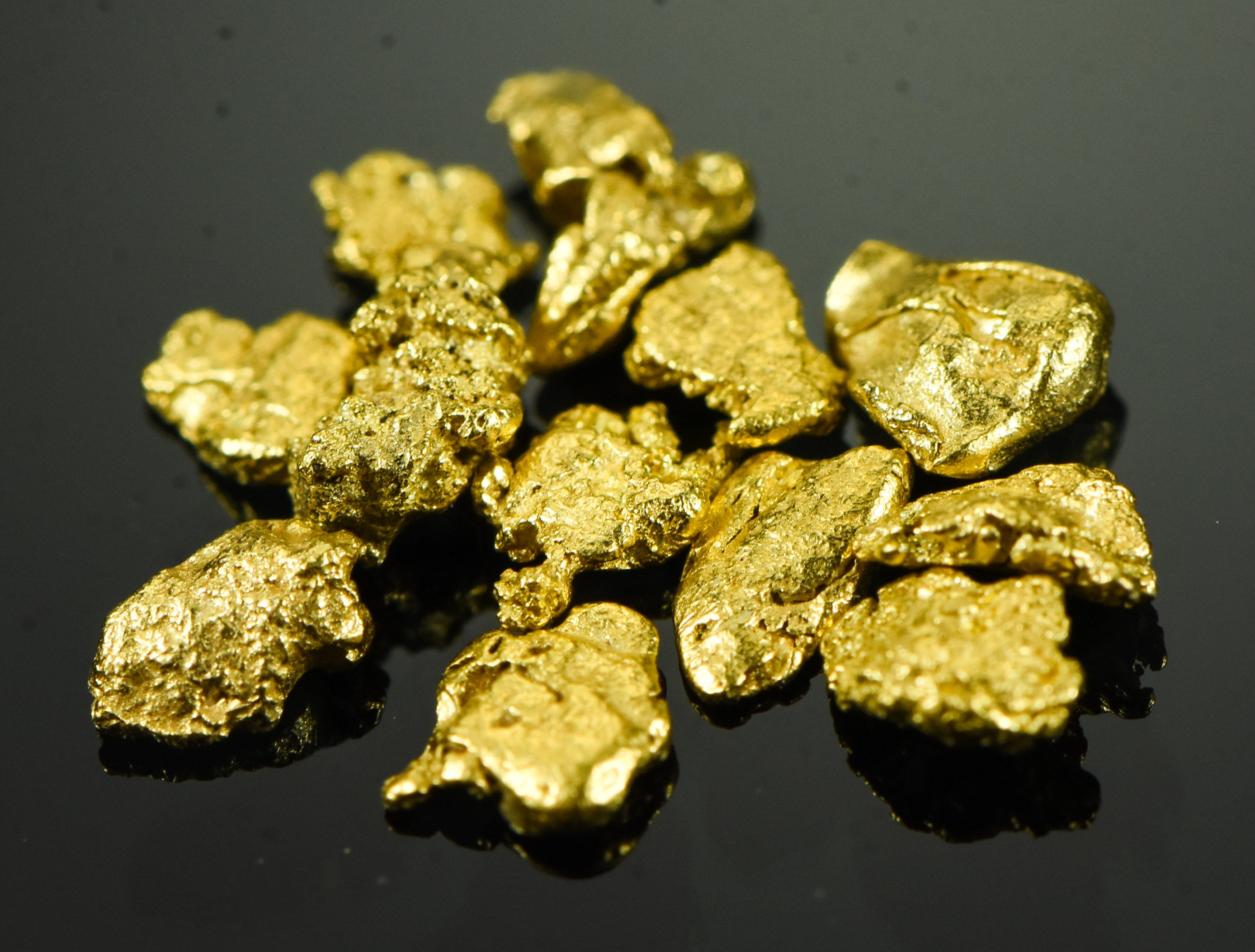 Alaskan Yukon Gold Rush Nuggets #8 Mesh 1.55 Gram of Fines