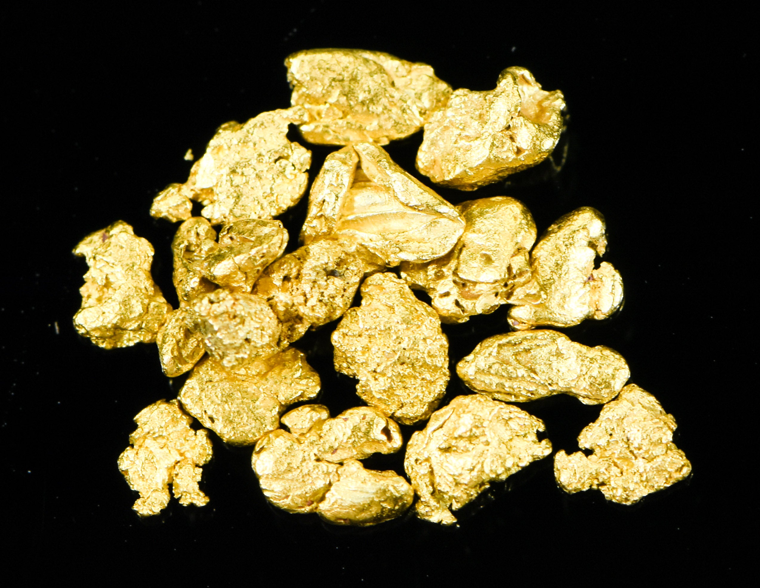 Alaskan Yukon Gold Rush Nuggets #8 Mesh 2 Grams of Fines
