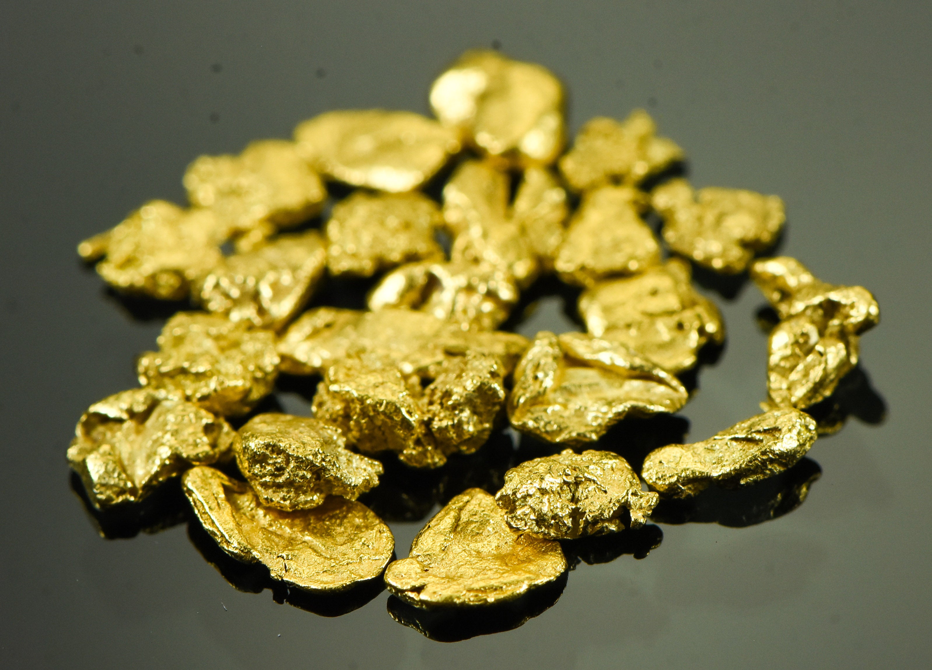 Alaskan Yukon Gold Rush Nuggets #8 Mesh 1/10 Troy Oz 3.1 Grams or 2 DWT