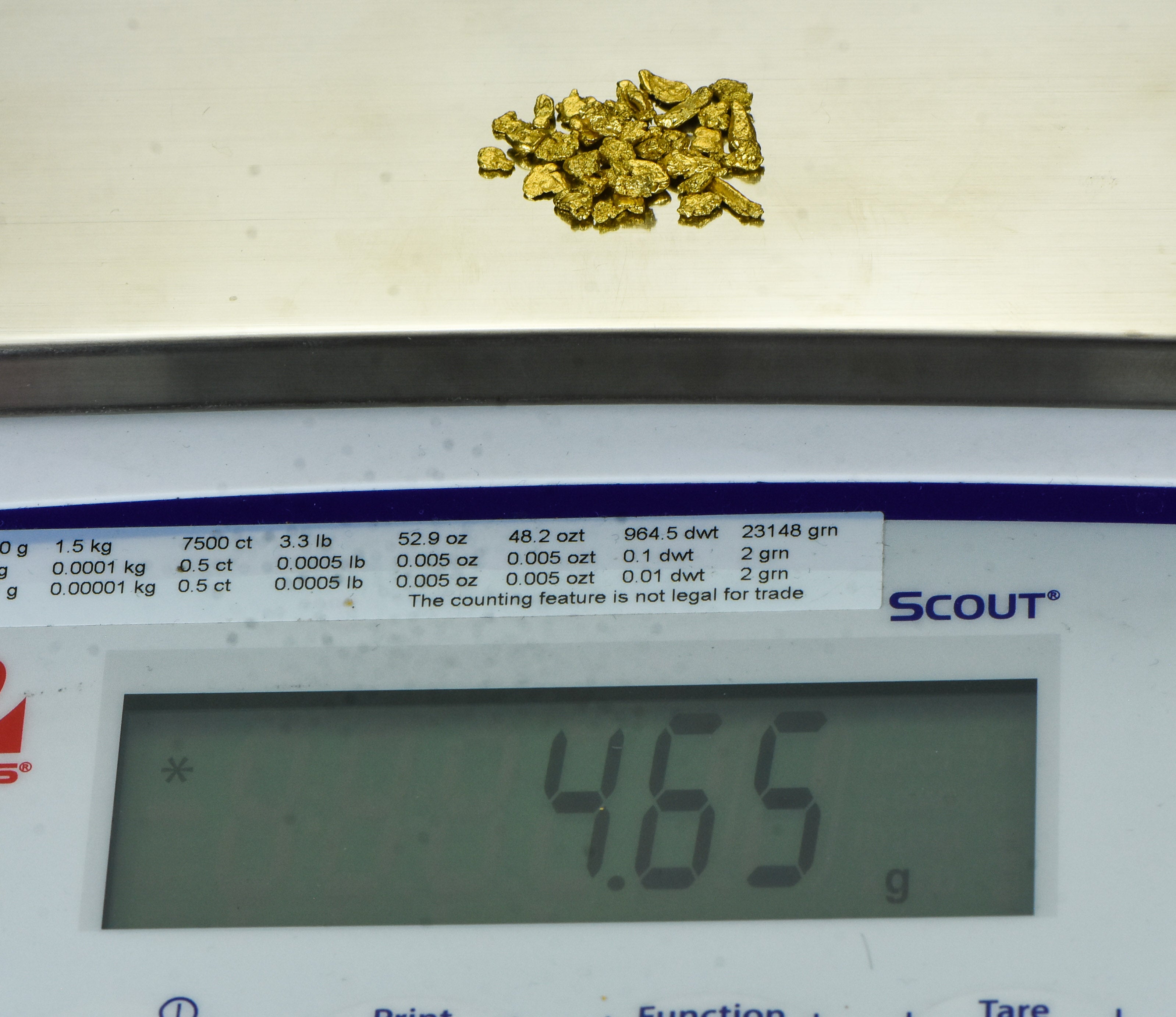 Alaskan Yukon Gold Rush Nuggets #8 Mesh .15 Troy Oz 4.65 Grams or 3 DWT